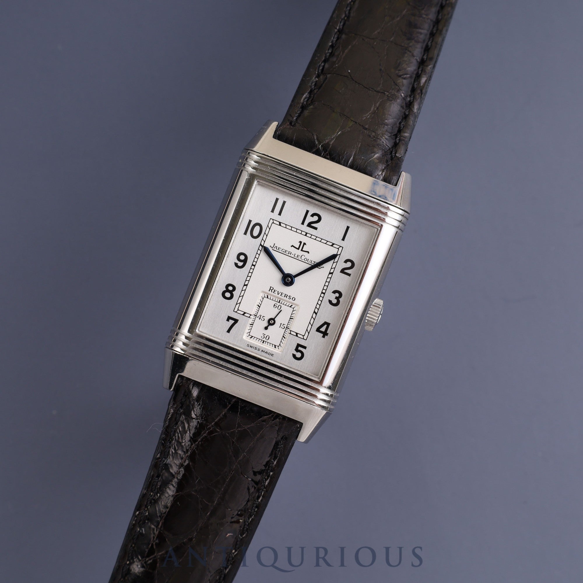 ジャガー・ルクルト ビッグレベルソ Q2708420(270.8.62)手巻き Cal.822 SS 革 純正バックル(SS)シルバー文字盤 箱 説明書 替えベルト