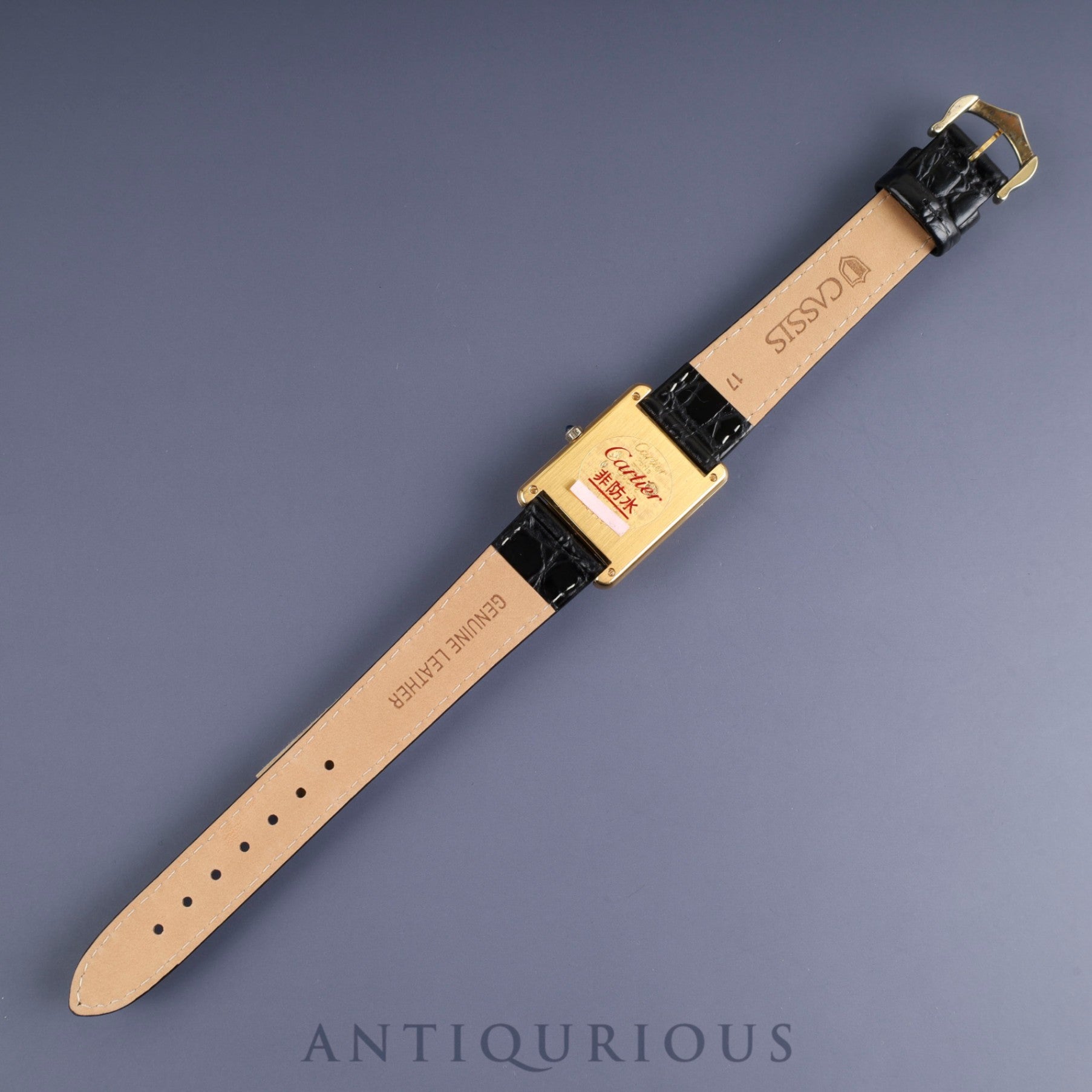 Cartier Must Tank LM 6 81006 Quartz SV925 Leather Genuine Buckle (GP) Grey Roman Dial Complete service (full maintenance) completed at Cartier boutique