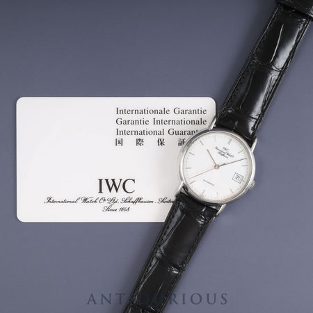 IWC Portofino IW351320 Automatic Cal.37521 SS Leather Genuine Buckle (SS) White Dial Warranty (2000) Overhauled IWC