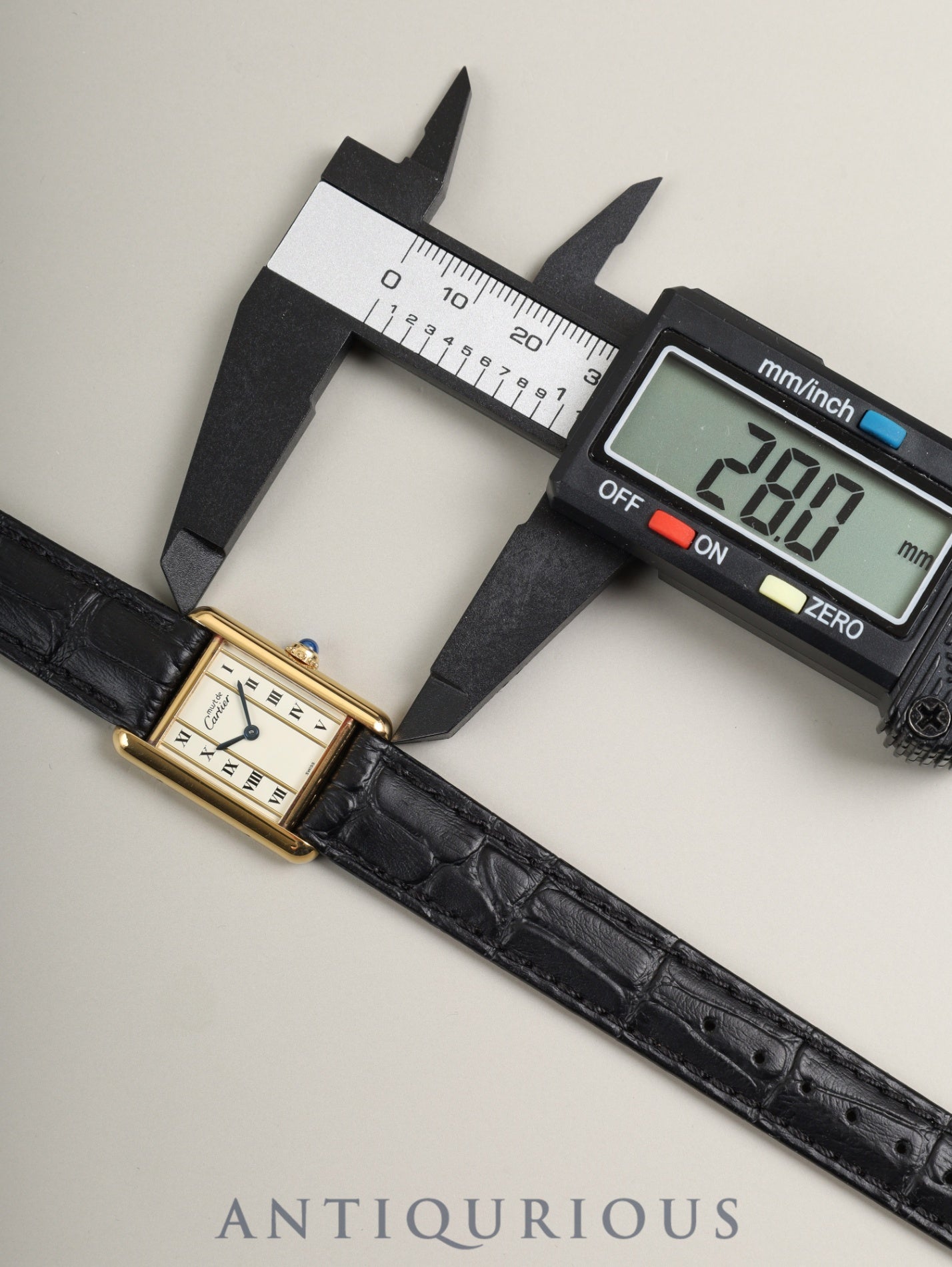 カルティエ マストタンク SM 5057001 クォーツ Cal.057 SV925 革 純正ピンバックル(GP)ストレートローマン文字盤(SWISS表記)オーバーホール済み