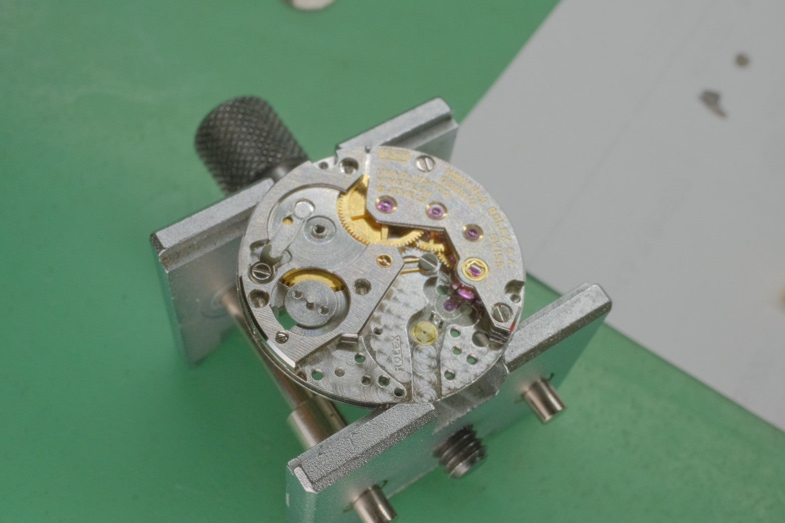 Rolex Cellini 4136 Manual winding Cal.1601 750 Leather Genuine buckle (GP) Silver dial No. 43 (1975) Overhauled