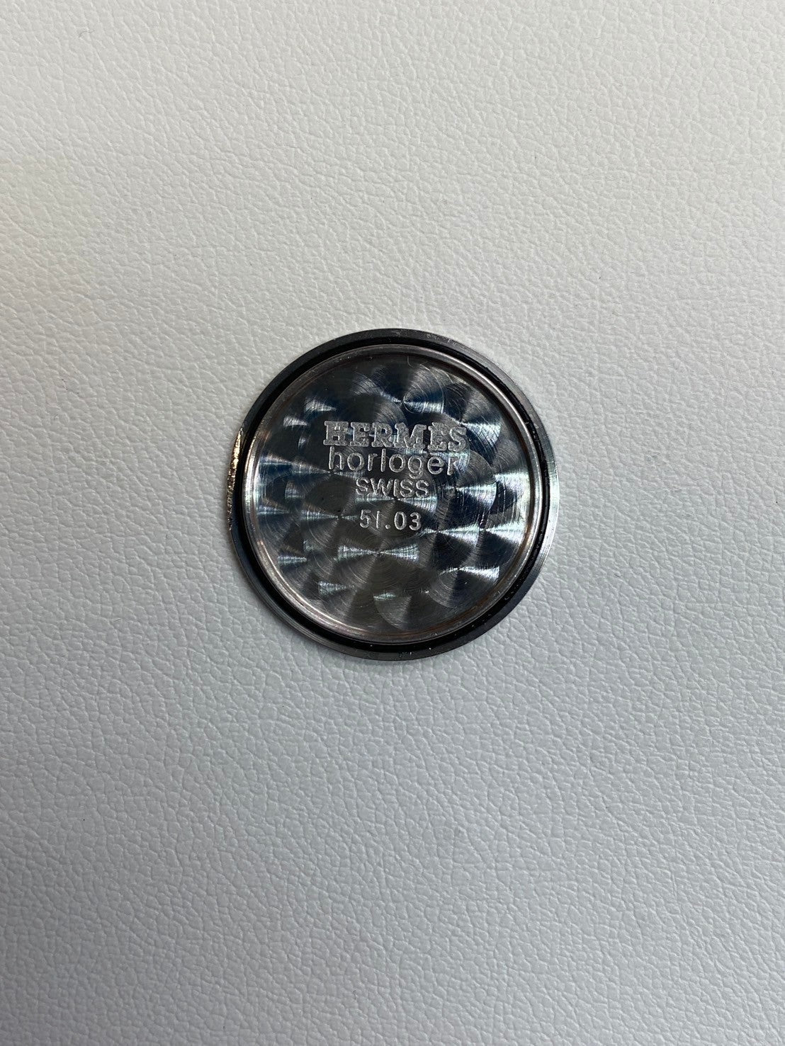 エルメス クリッパー 51.03 CL4.210 クォーツ SS アイボリー文字盤 箱 オーバーホール済み