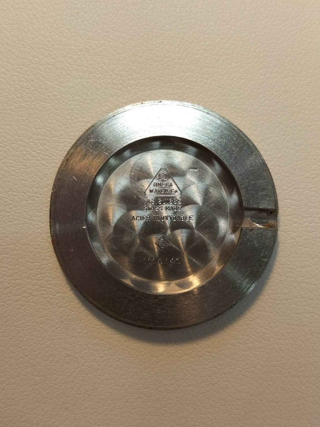 Omega De Ville 1110140 Manual winding Cal.625 SS Leather Aftermarket buckle (SS) Silver dial Genuine buckle belt Overhauled