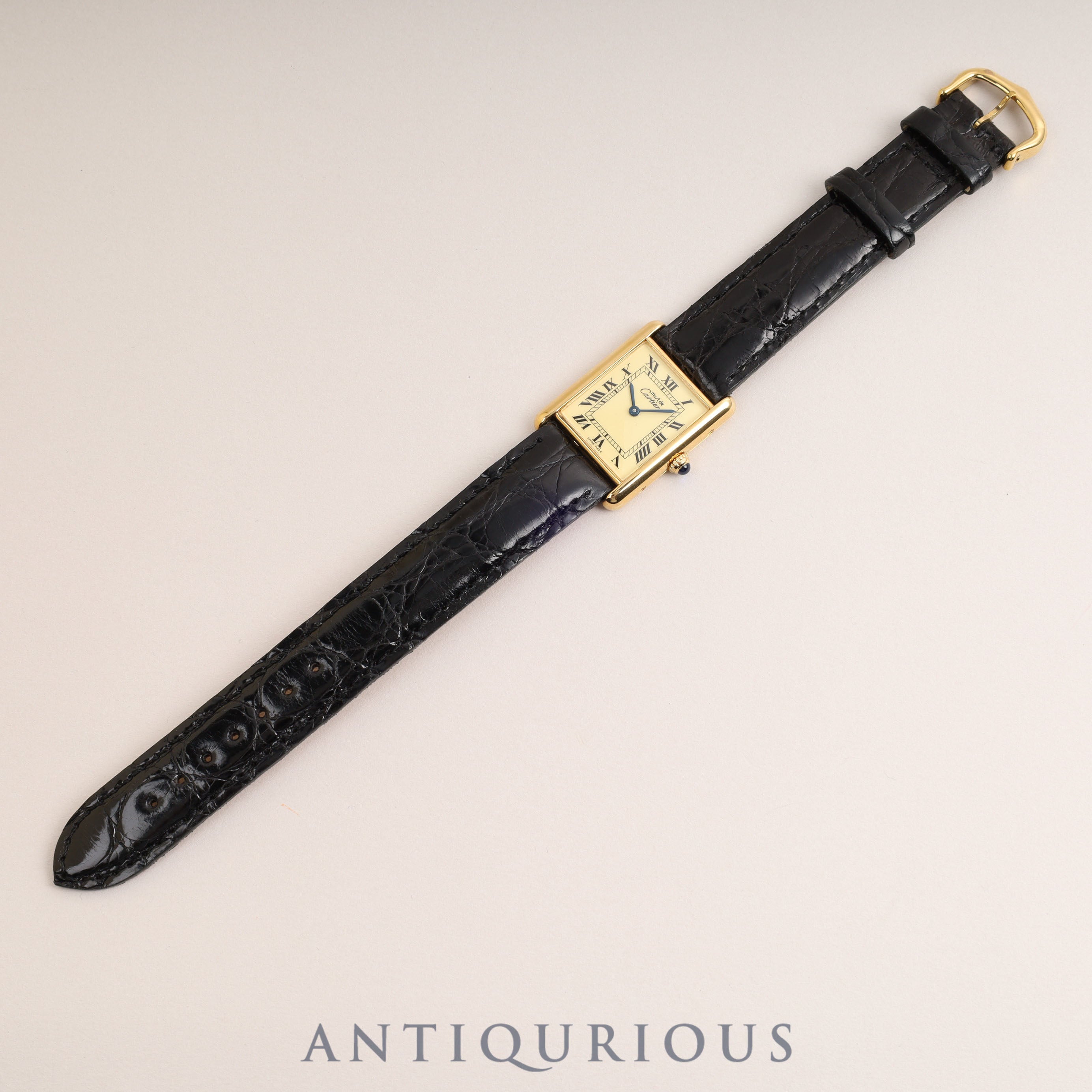 Cartier Must Tank LM QZ Ivory Roman Dial