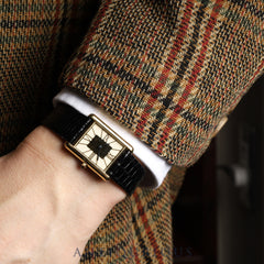 Cartier Must Tank LM 6 81006 Quartz Caliber 81 SV925 Leather Strap with Genuine GP Buckle Ivory Cloisonné Dial Circa 1982-1995 Warranty Card Overhauled