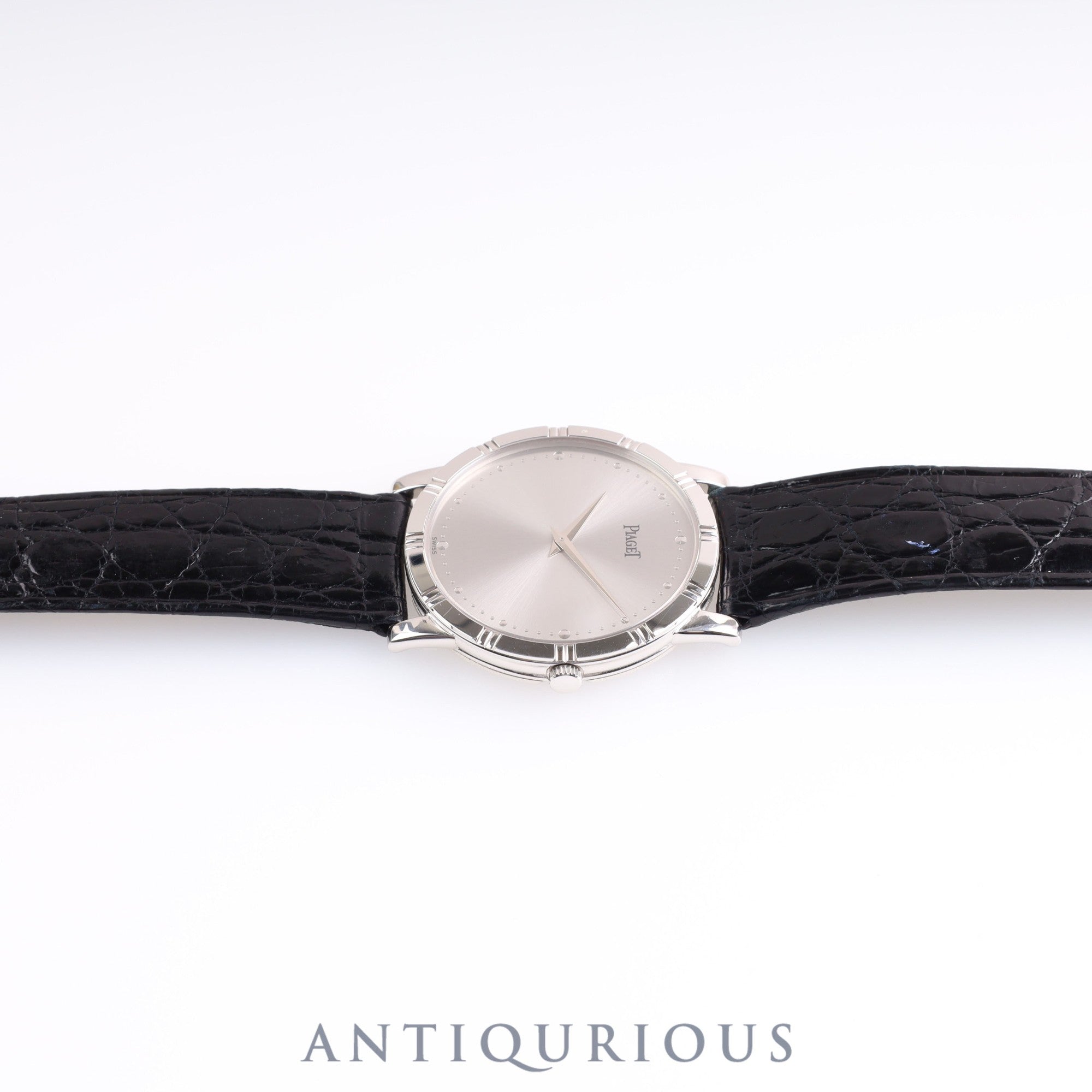 Piaget Dancer 84023 Quartz Cal.-WG Genuine Leather Strap Genuine Buckle (750) Silver Dial 31.2mm Box