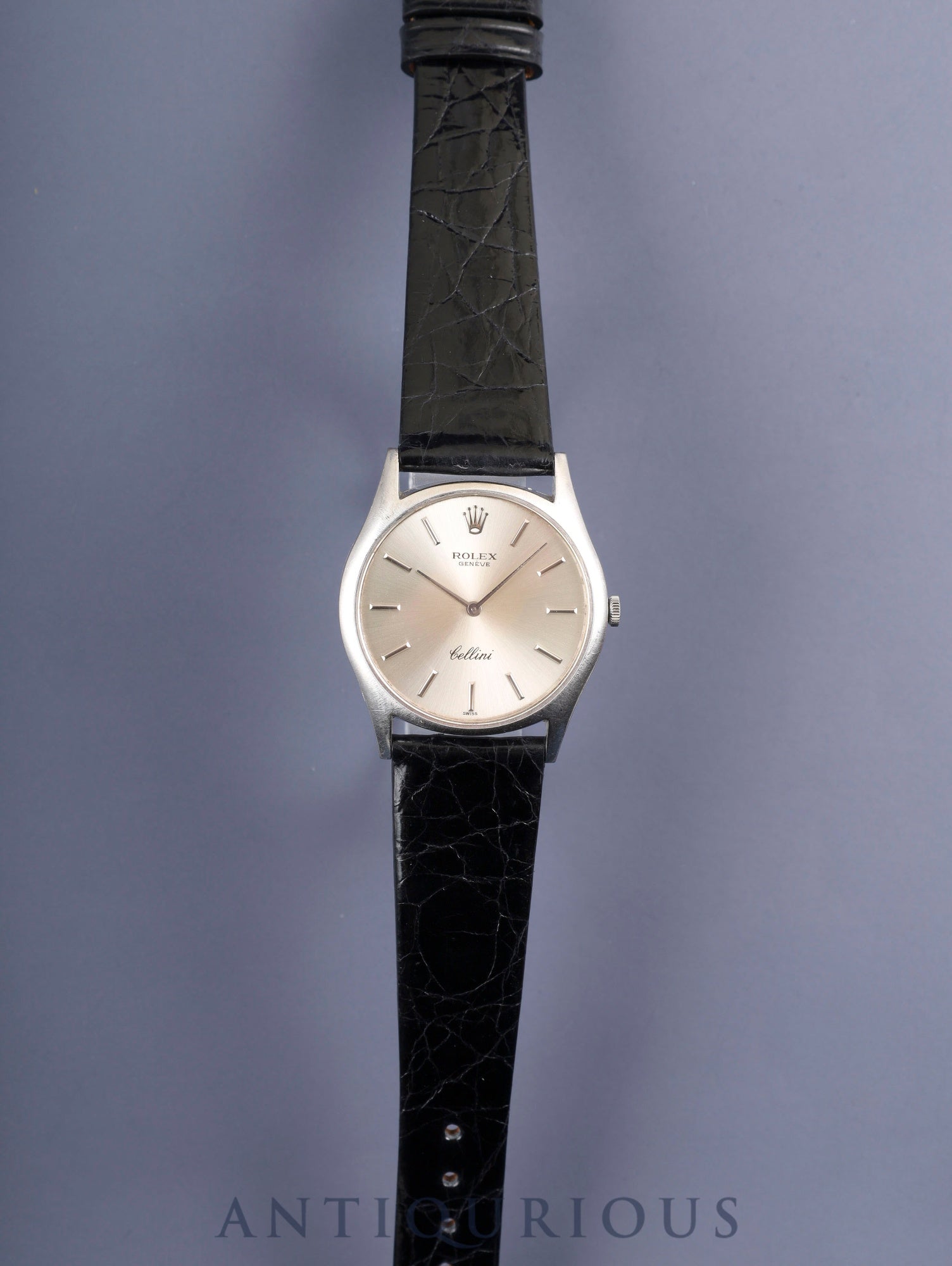 ロレックス チェリーニ 3804 手巻き Cal.1600 18K 革 純正尾錠(SS)シルバー文字盤 26番台(1968年)オーバーホール済み