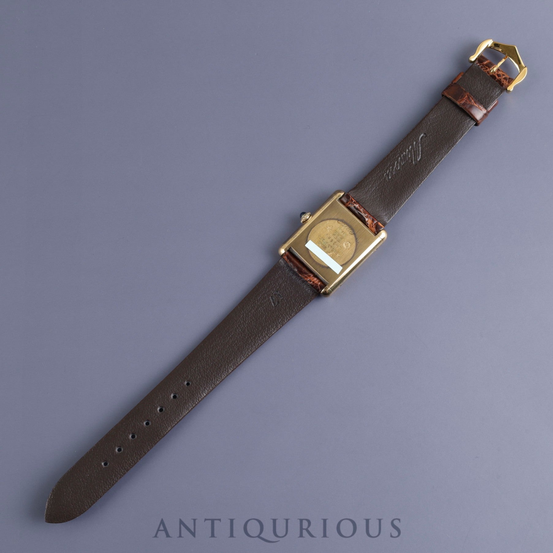 Cartier Must Tank LM Manual winding Cal.78-1 SV925 Leather Genuine buckle (GP) Mahogany dial Overhauled