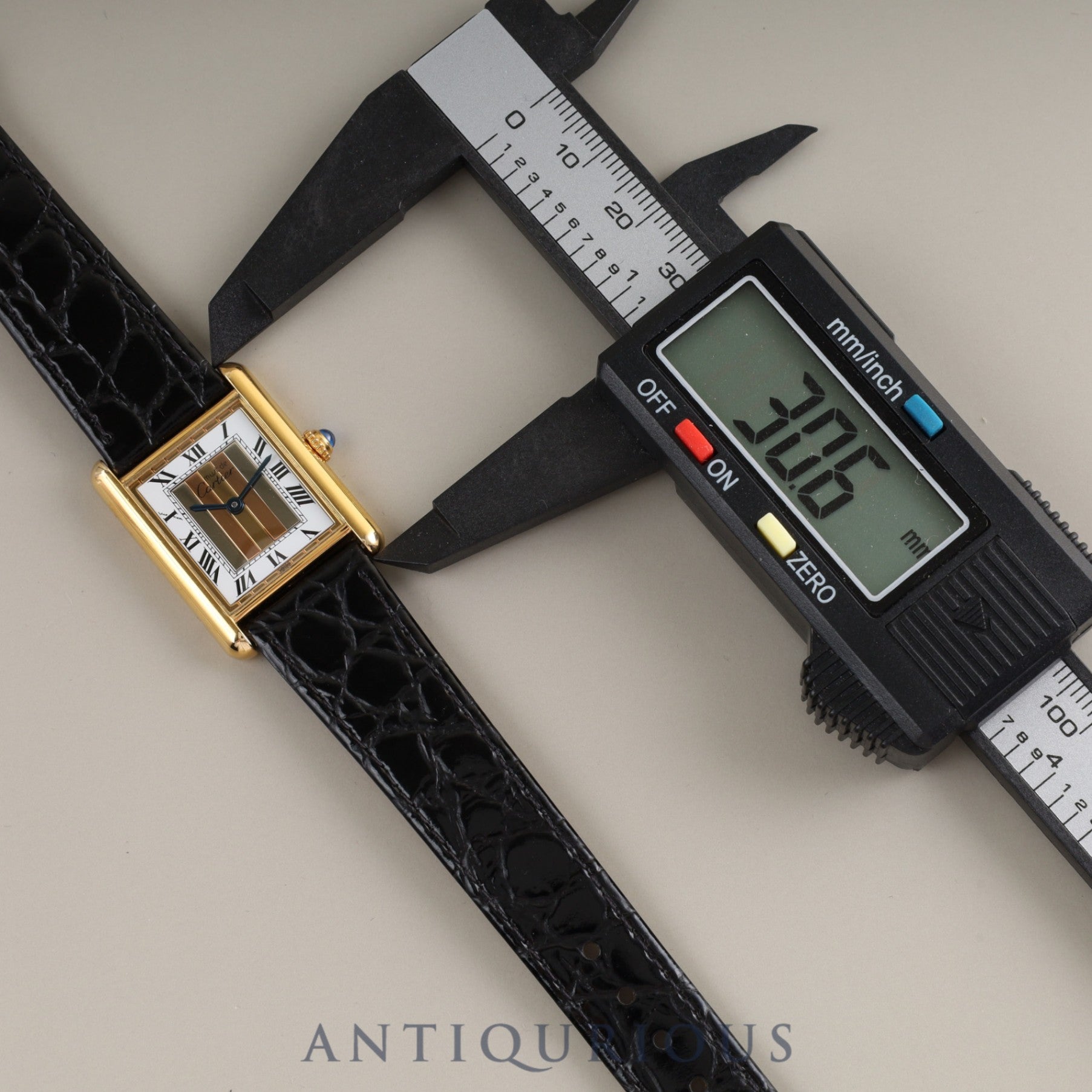 Cartier Must Tank LM QZ 590005 925 Leather Front Trinity Dial Box Complete Cartier Boutique Service