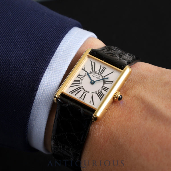 Cartier Must Tank LM 590005 Quartz SV925 Leather Opalan Dial Complete service (full maintenance) completed at Cartier boutique