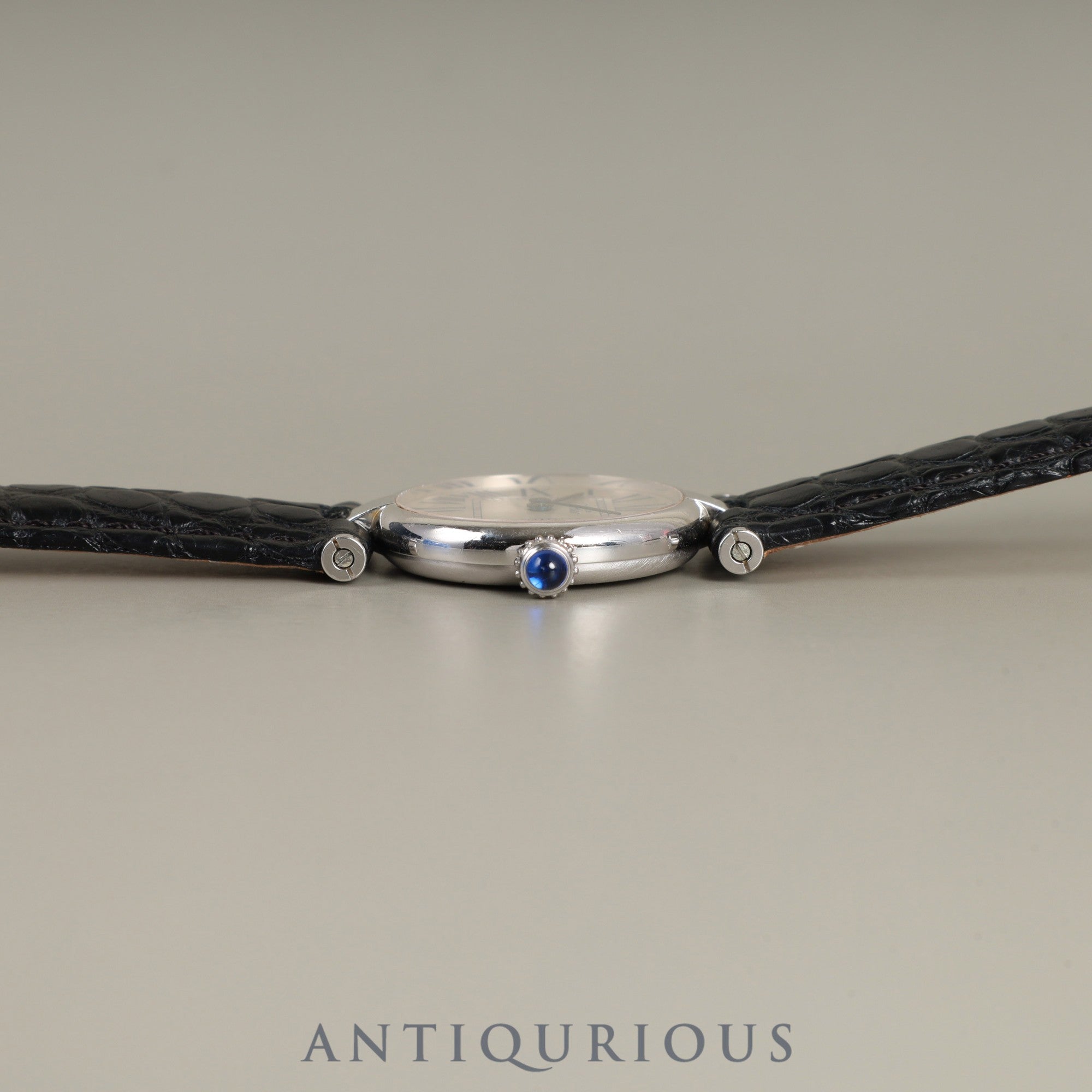 Cartier Must Vendome VLC SM W1007165 / 1850 Quartz Cal.90 SV925 Leather Genuine D-buckle (SS) Opalan dial Overhauled