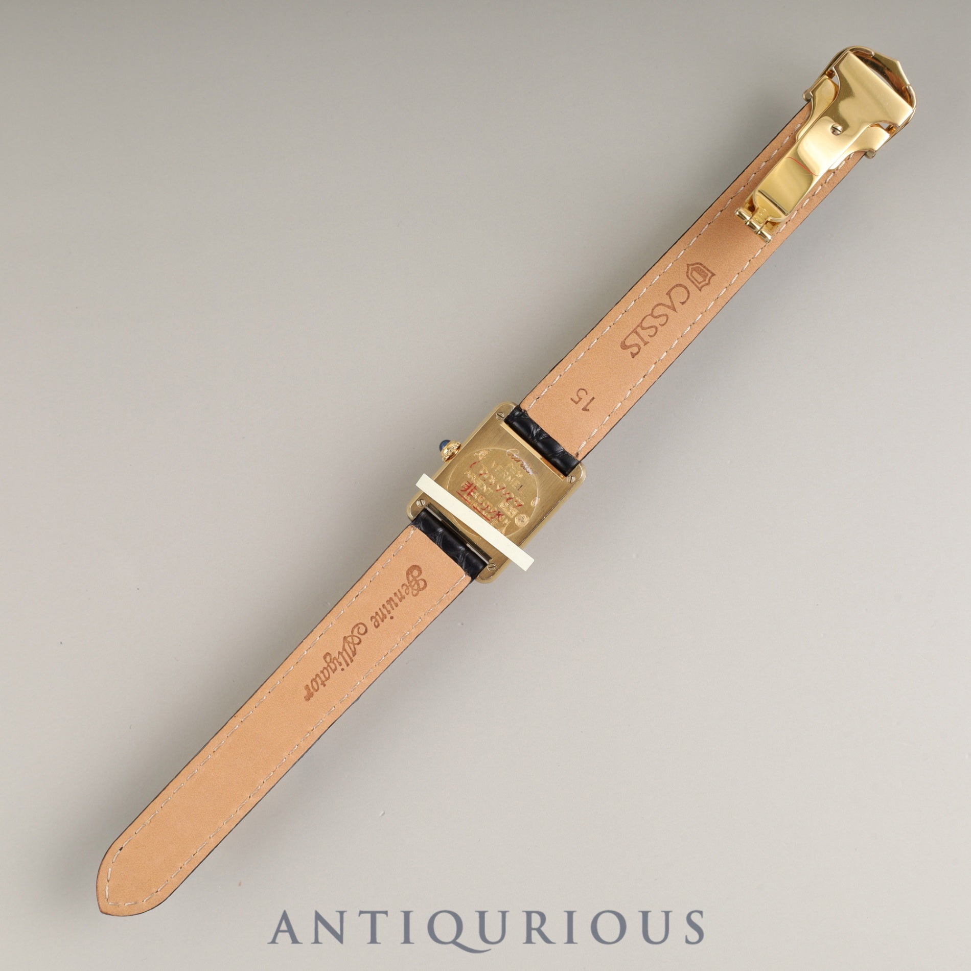 カルティエ マストタンク SM 5057001 クォーツ Cal.057 SV925 革 純正Dバックル(GP) オパラン文字盤 1982年頃~1995年頃 箱 オーバーホール済み