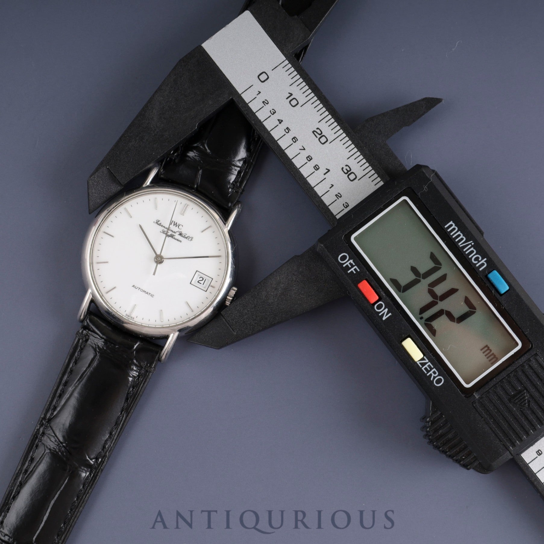 IWC Portofino IW351320 Automatic Cal.37521 SS Leather Genuine Buckle (SS) White Dial Warranty (2000) Overhauled IWC