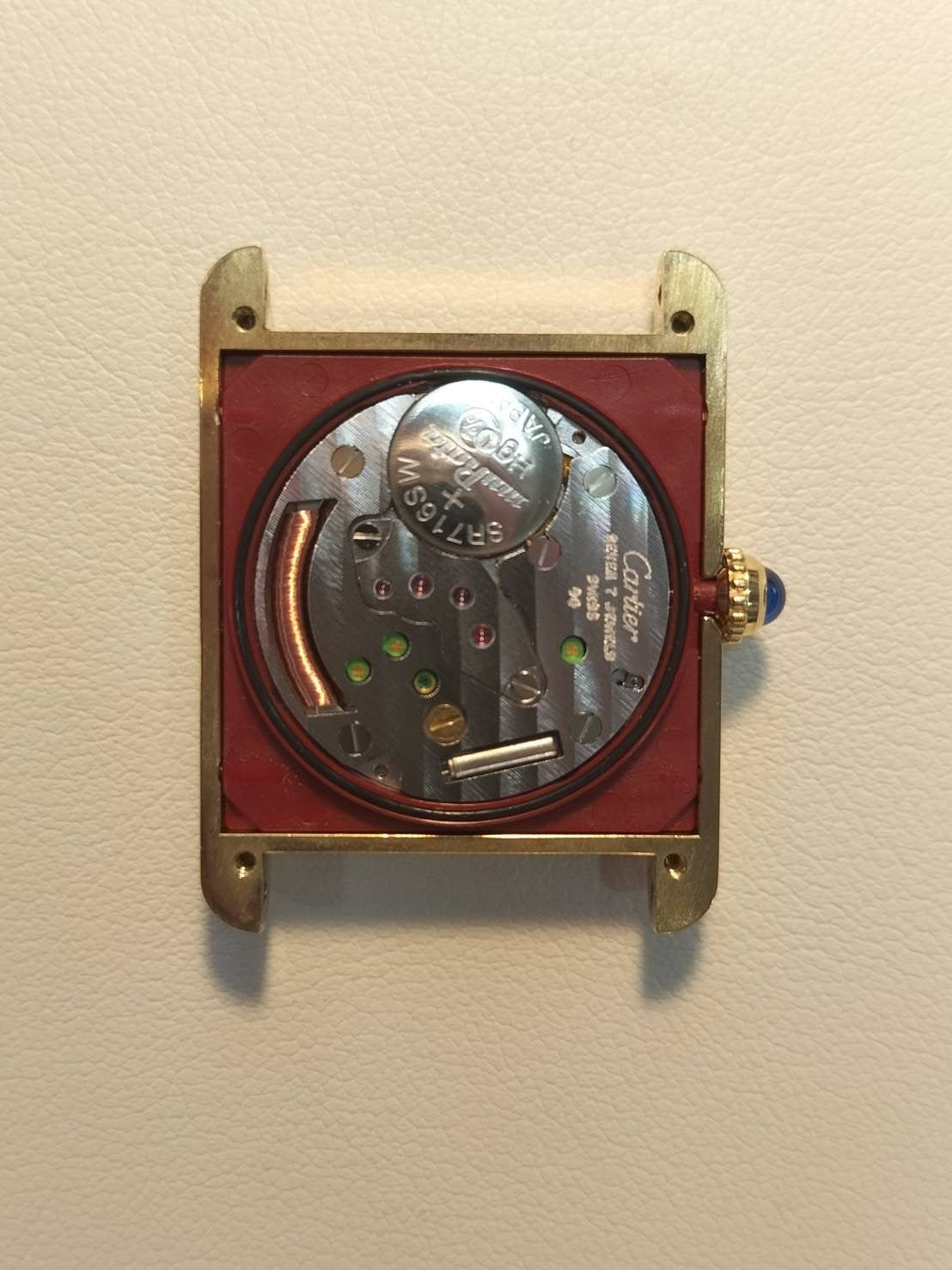 カルティエ マストタンク LM W1005654 / 1615 クォーツ Cal.90 SV925 革 純正Dバックル(GP) オパラン文字盤 1996年頃〜1998年頃 オーバーホール済み