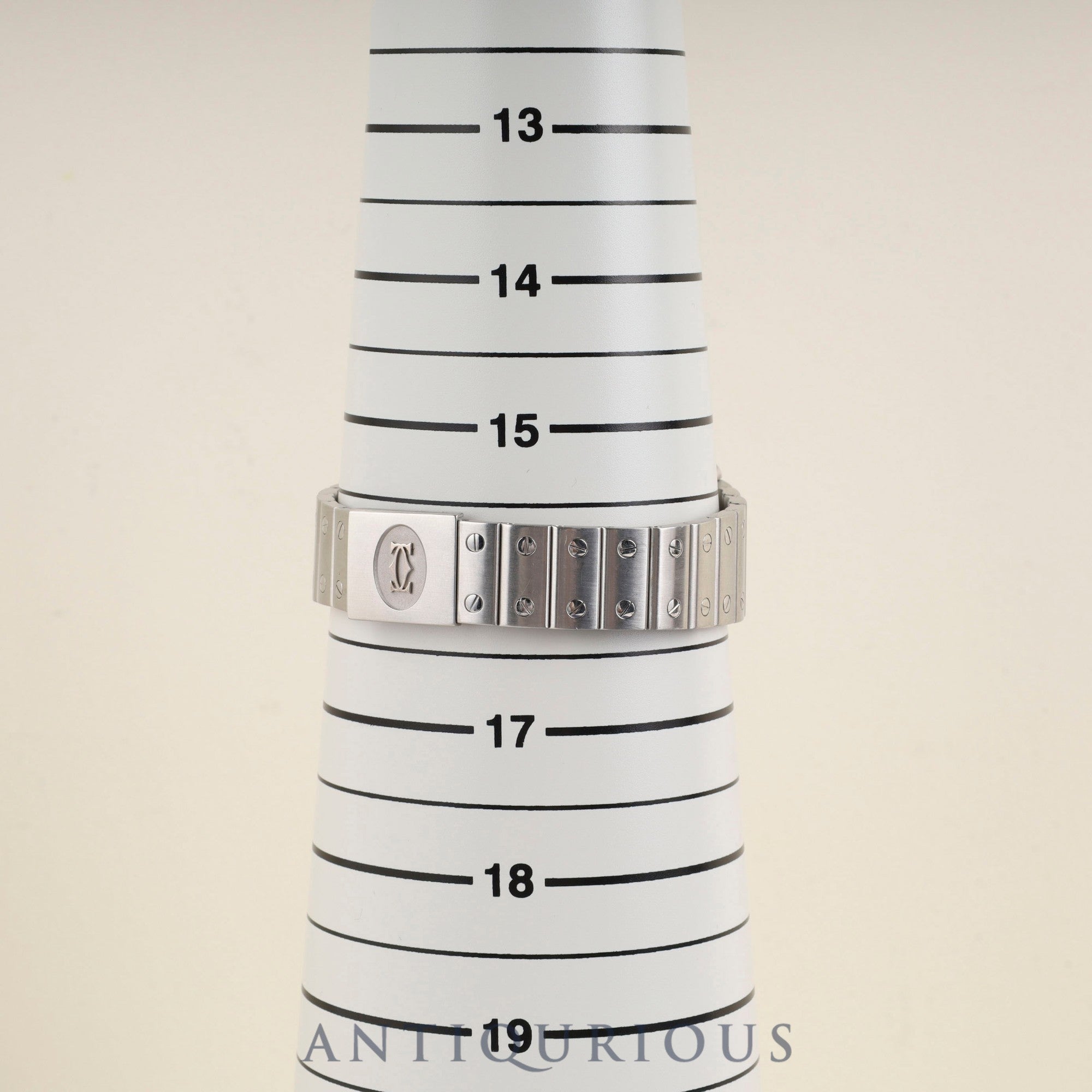 Cartier Santos Galbee LM W20025D6 / 1564 Quartz Cal.87 Stainless Steel Ivory with Silver Roman Dial Overhauled