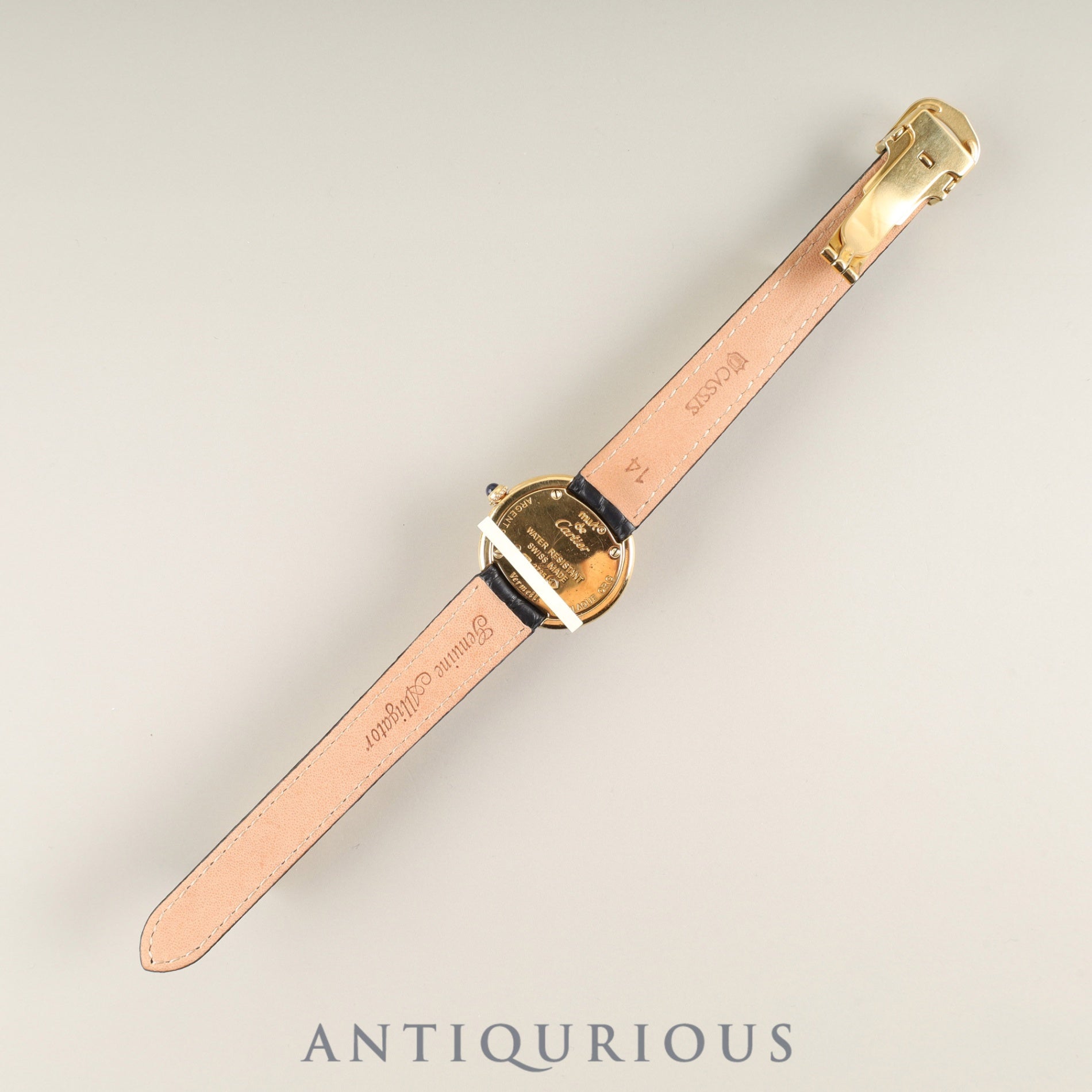 カルティエ マストトリニティ W1010644 / 2735 クォーツ Cal.157.06 SV925 革 純正Dバックル(GP) シルバーローマン文字盤 箱 冊子 保証書(1998年)オーバーホール済み