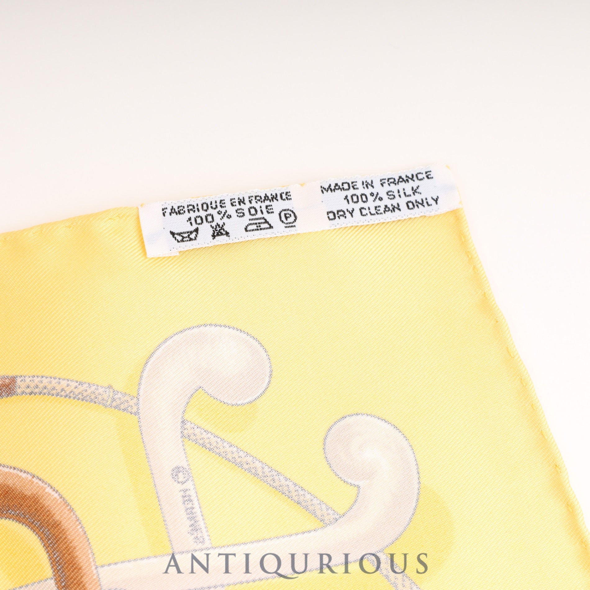 エルメス スカーフ カレ45 ステッキ柄 CANNES & POMMEAUX SILK100%