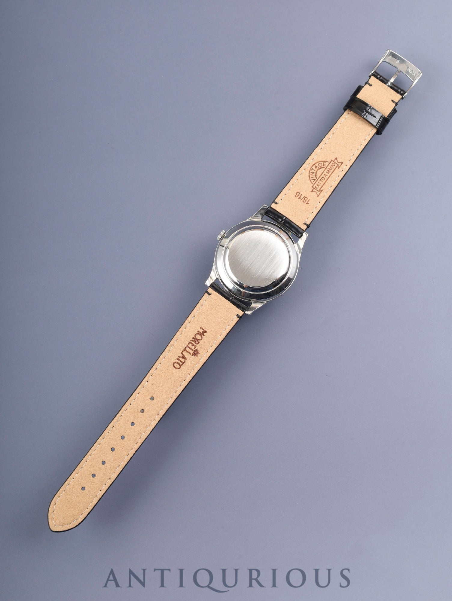 アイダブリュシー オールドインター 自動巻き Cal.C.853 SS 革 社外尾錠(SS)シルバー文字盤 オーバーホール済み