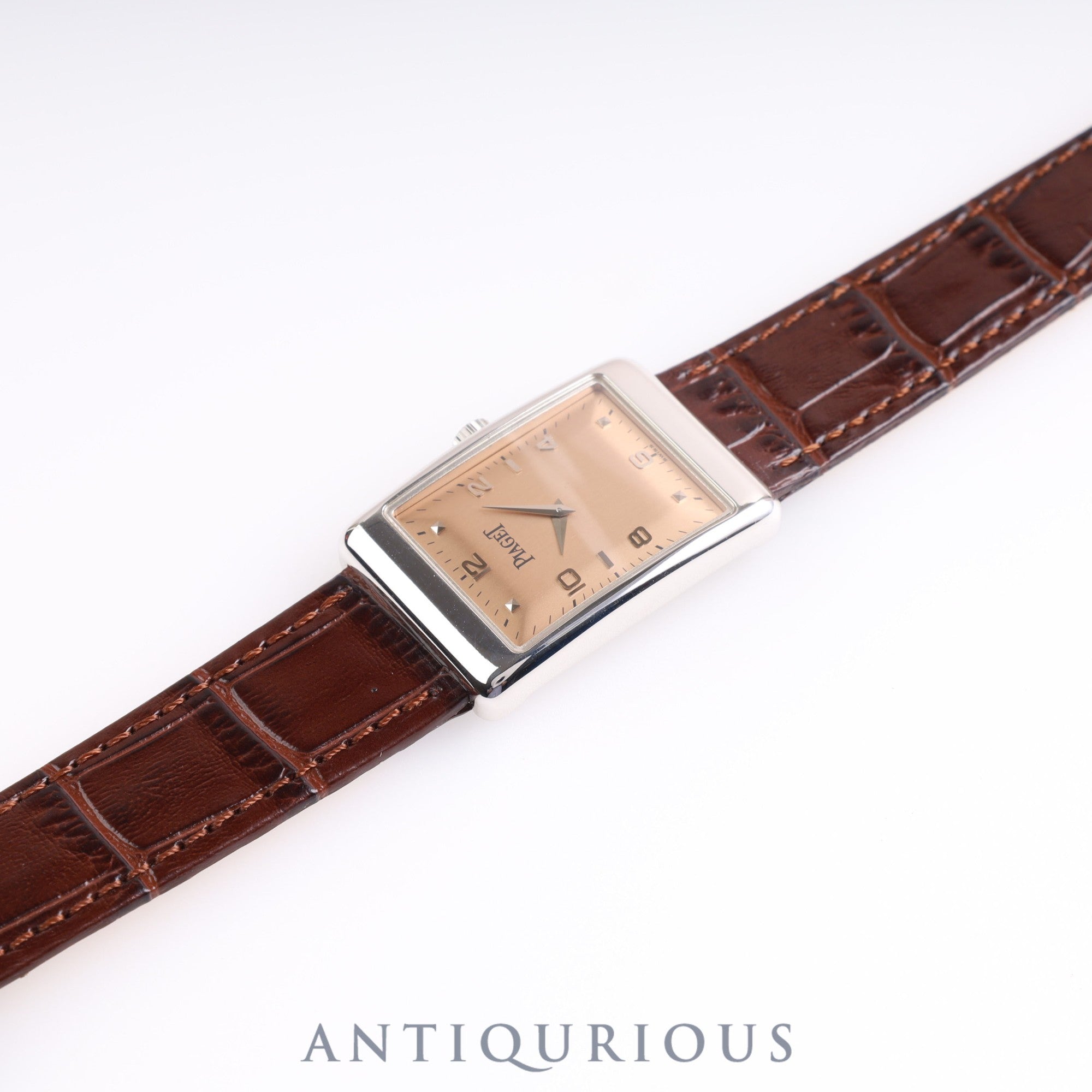 Piaget A Lacienne 9952 Manual winding Cal.9P2 WG Leather Genuine buckle (750) Pink dial Warranty (1997)