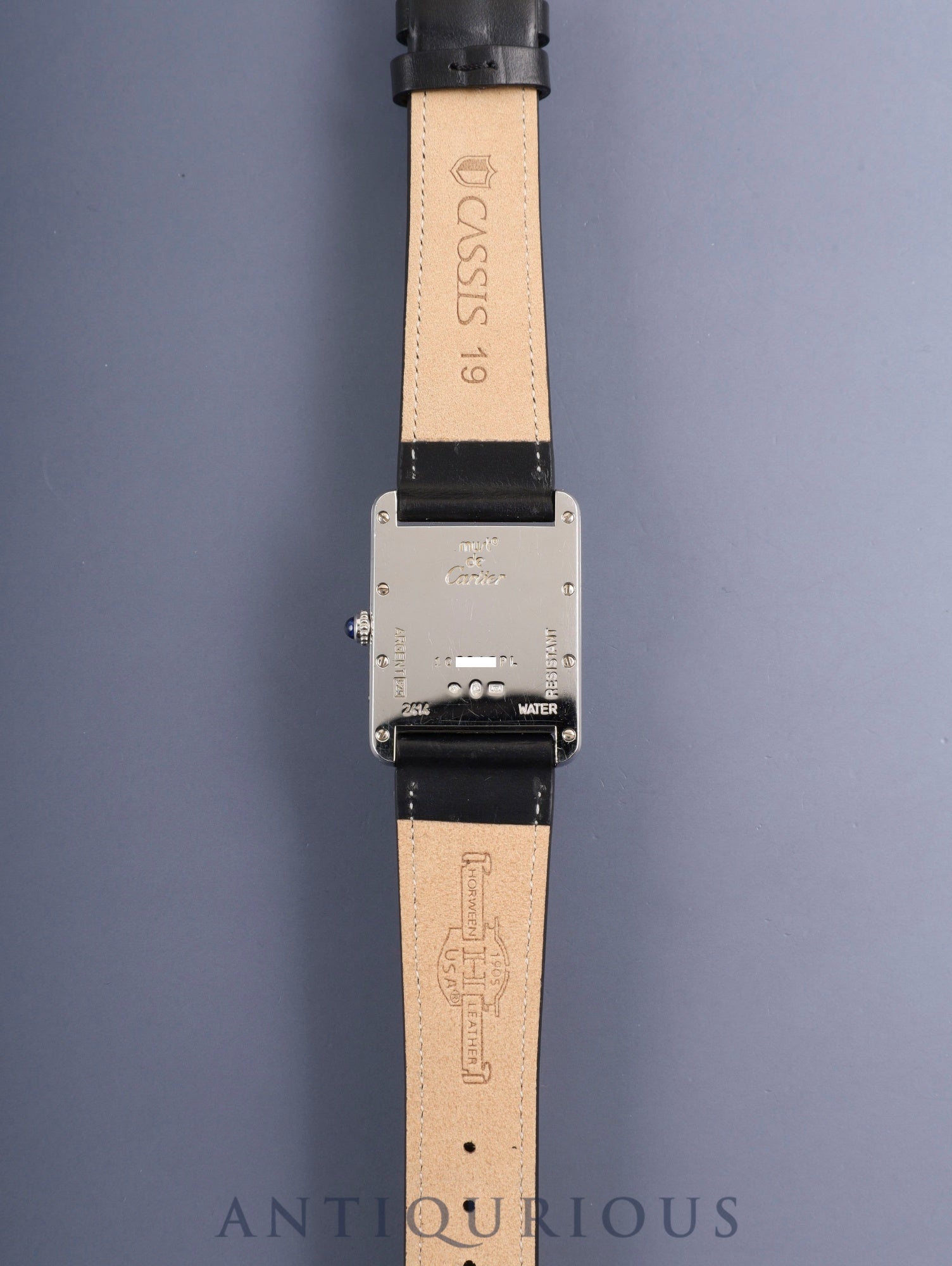 カルティエ マストタンク GM(XL) W1014154 / 2414 クォーツ Cal.687 SV925 革 純正尾錠(SS) ホワイト飛びローマン文字盤(SWISS MADE表記)オーバーホール済み