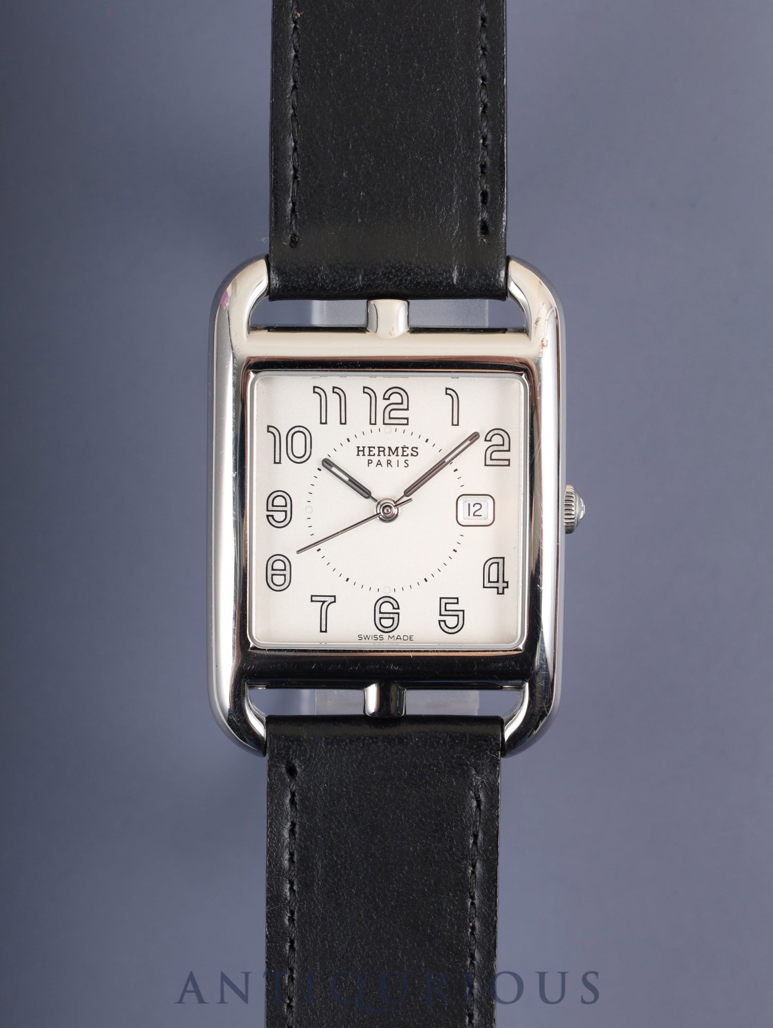 エルメス ケープコッド CC2.710 クォーツ Cal.- SS 革 純正尾錠(SS) シルバー文字盤 純正革ベルト(使用感・穴加工あり)オーバーホール済み