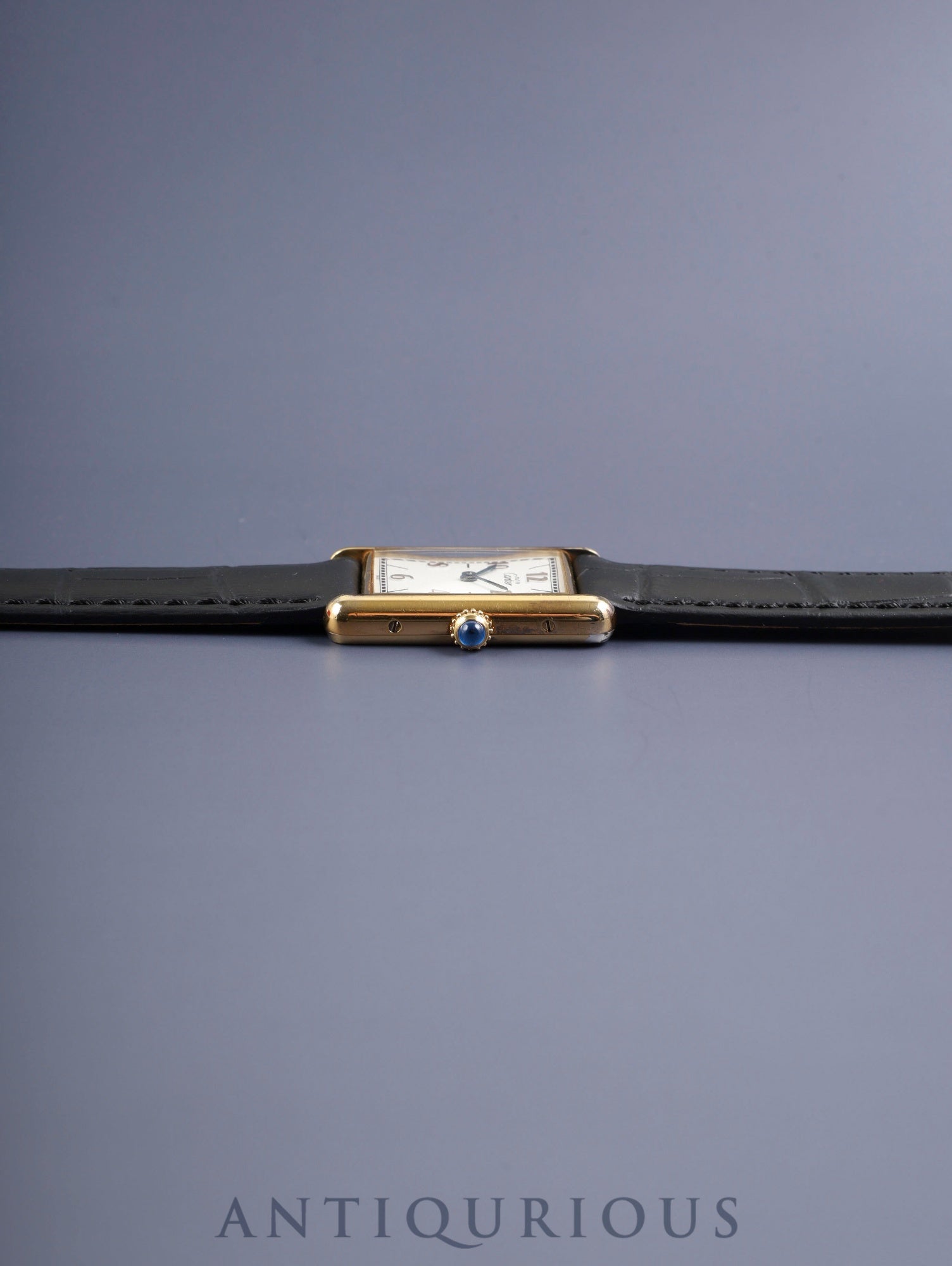 カルティエ マストタンク LM 590005 クォーツ Cal.90 SV925 革 純正尾錠(GP) 飛びアラビアCC文字盤(SWISS表記) 箱 冊子 保証書(1992年/H4)オーバーホール済み