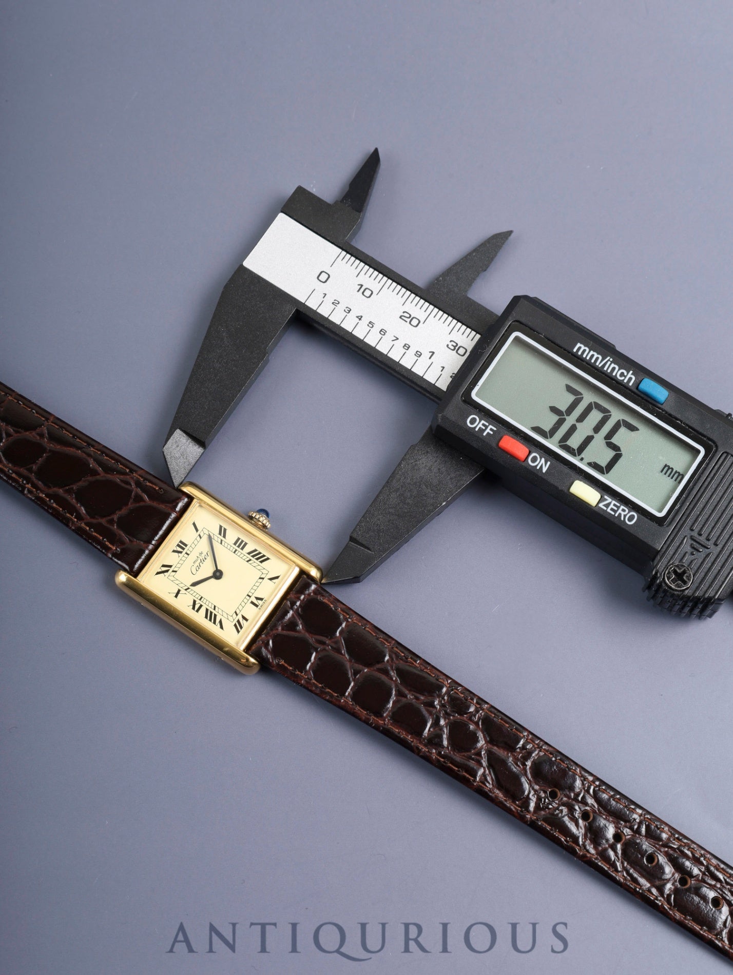 カルティエ マストタンク LM 6 手巻き Cal.78-1 SV925 革 純正ピンバックル(GP)アイボリーローマン文字盤(SWISS表記) オーバーホール済み 新品仕上げ済み