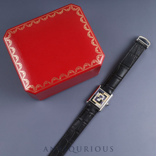 Cartier Must Tank LM 1616 Quartz Cal.690 SV925 Leather Genuine D Buckle (SS) Art Deco Dial Limited to 1000 pieces Box Overhauled and refinished