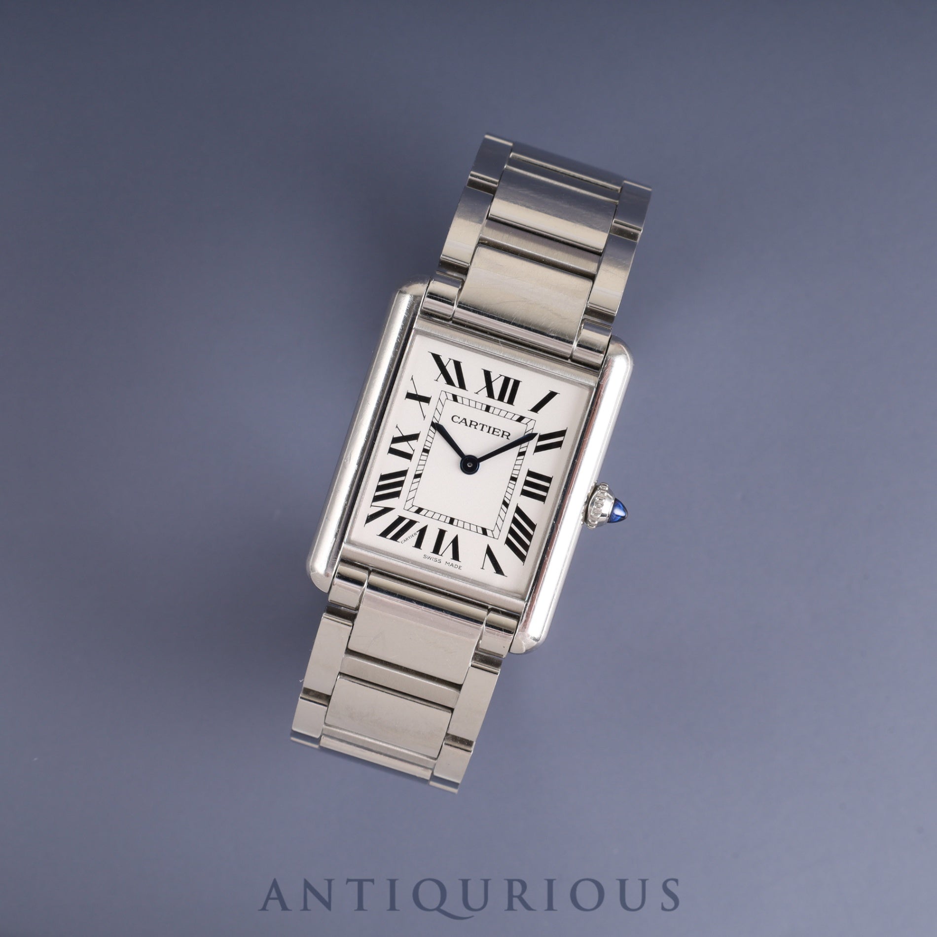 Cartier Tank Must LM WSTA0052 / 4323 Quartz SS SS White Roman Dial Overhauled