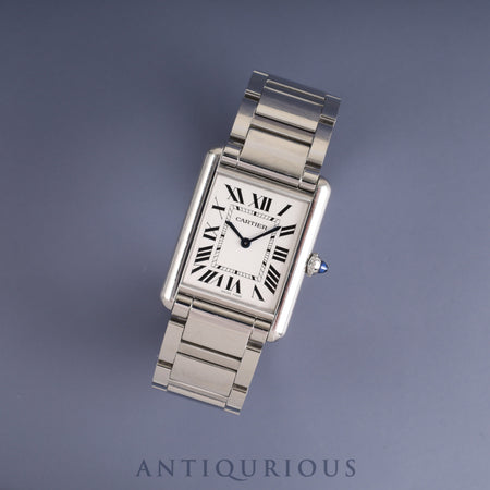 Cartier Tank Must LM WSTA0052 / 4323 Quartz SS SS White Roman Dial Overhauled