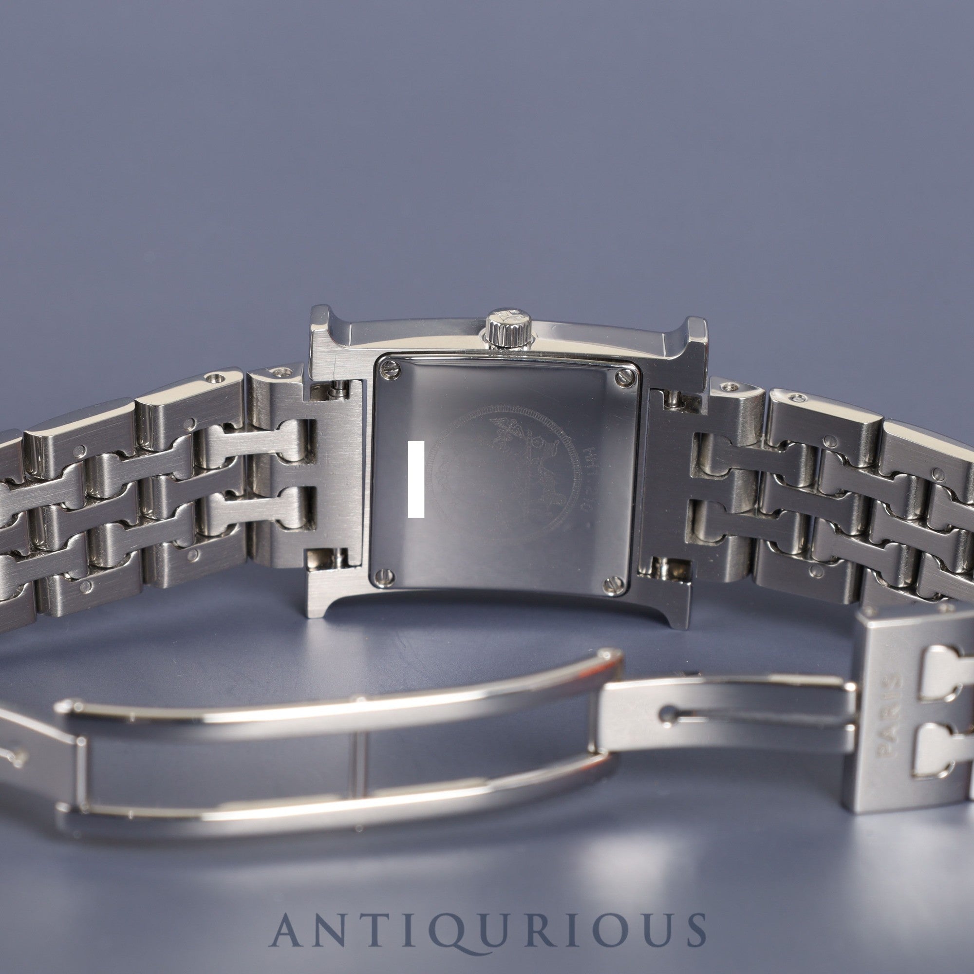 Hermes H Watch HH1.210 Quartz Cal.901.001 SS Orange Dial Box Overhauled