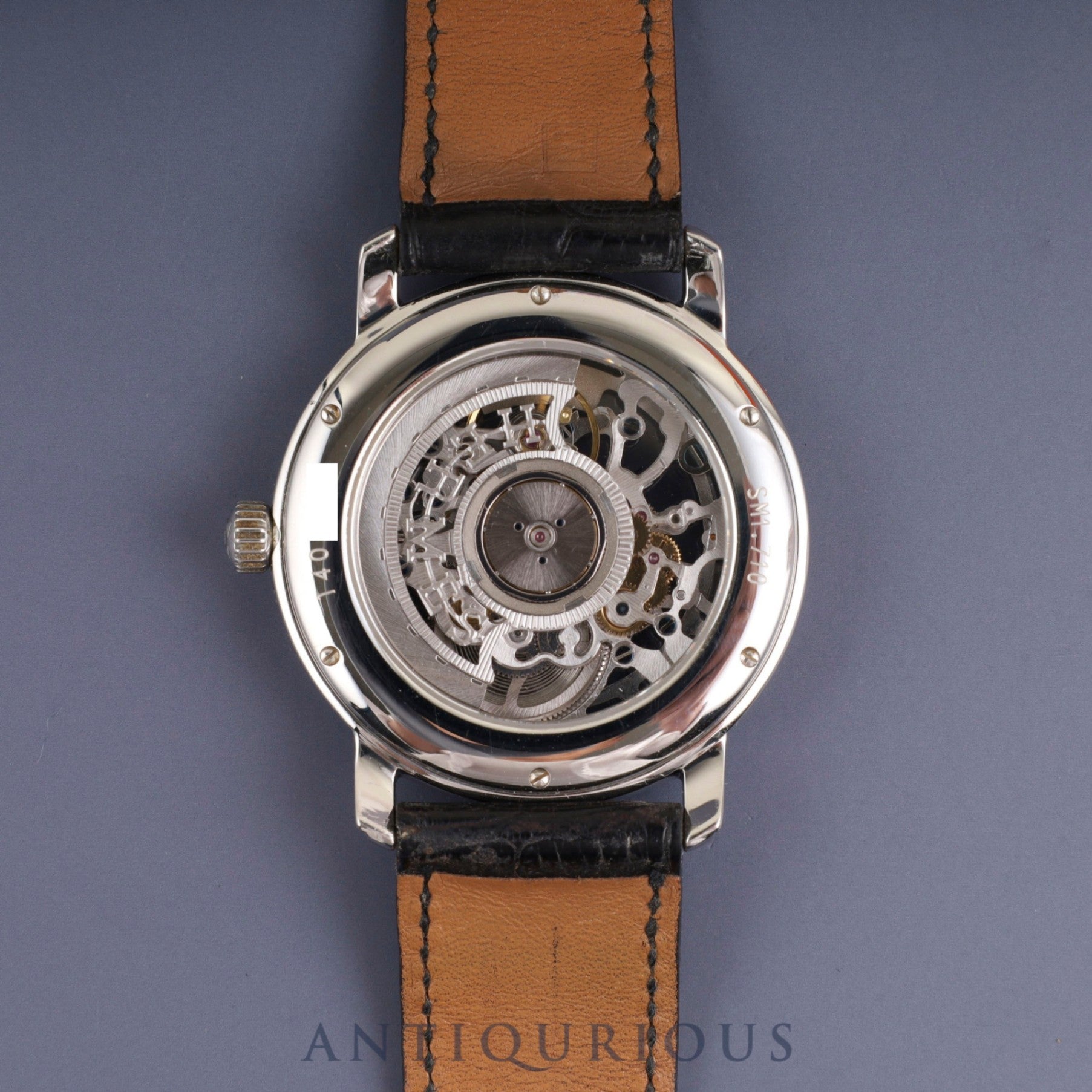 Hermès Sesame SM1.710 Automatic Caliber - Stainless Steel Genuine Leather Strap Genuine Buckle (SS) Skeleton Dial Warranty (2001) Box Booklet Overhauled