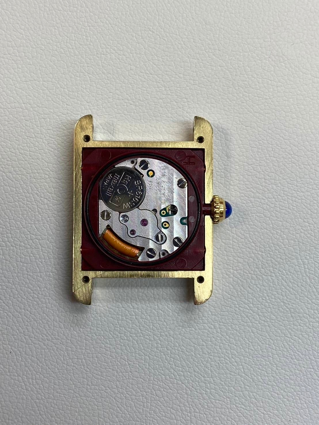 カルティエ マストタンク SM W1008354 / 1613 クォーツ Cal.057 SV925 革 純正Dバックル(GP)シャンパンアラビアCC文字盤 オーバーホール済み