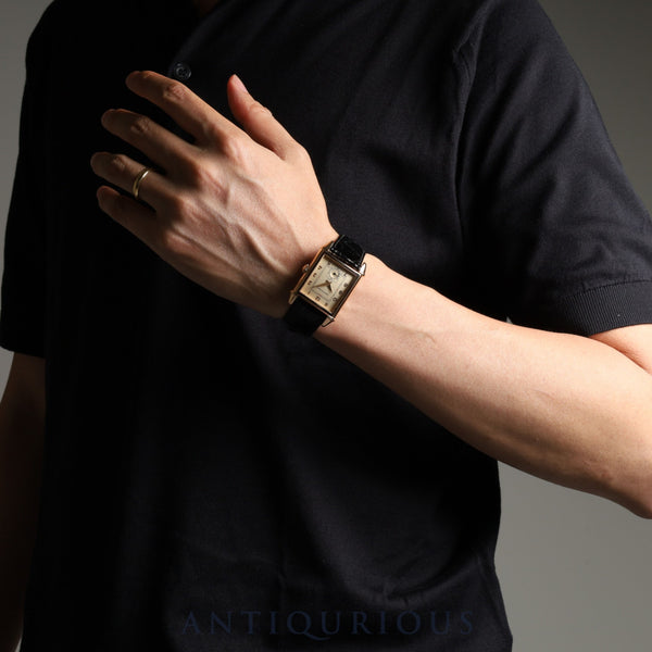 ジラールぺルゴ ヴィンテージ 1945 2595 手巻き Cal.2300-569 PG 革 シャンパン文字盤 保証書(1995年)