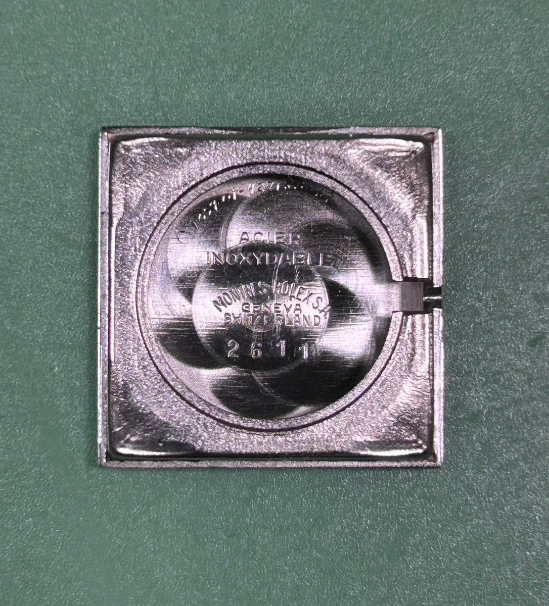 Rolex Precision 2611, manual winding, Cal. 1400, stainless steel, leather, genuine stainless steel buckle, silver dial, No. 41 (1974) *Overhauled