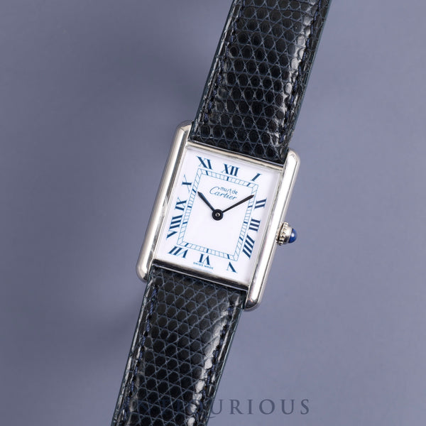 Cartier Must Tank LM 690006 Quartz Cal.690 SV925 Genuine leather strap Genuine buckle (SS) White Roman dial Overhauled and refinished to like new
