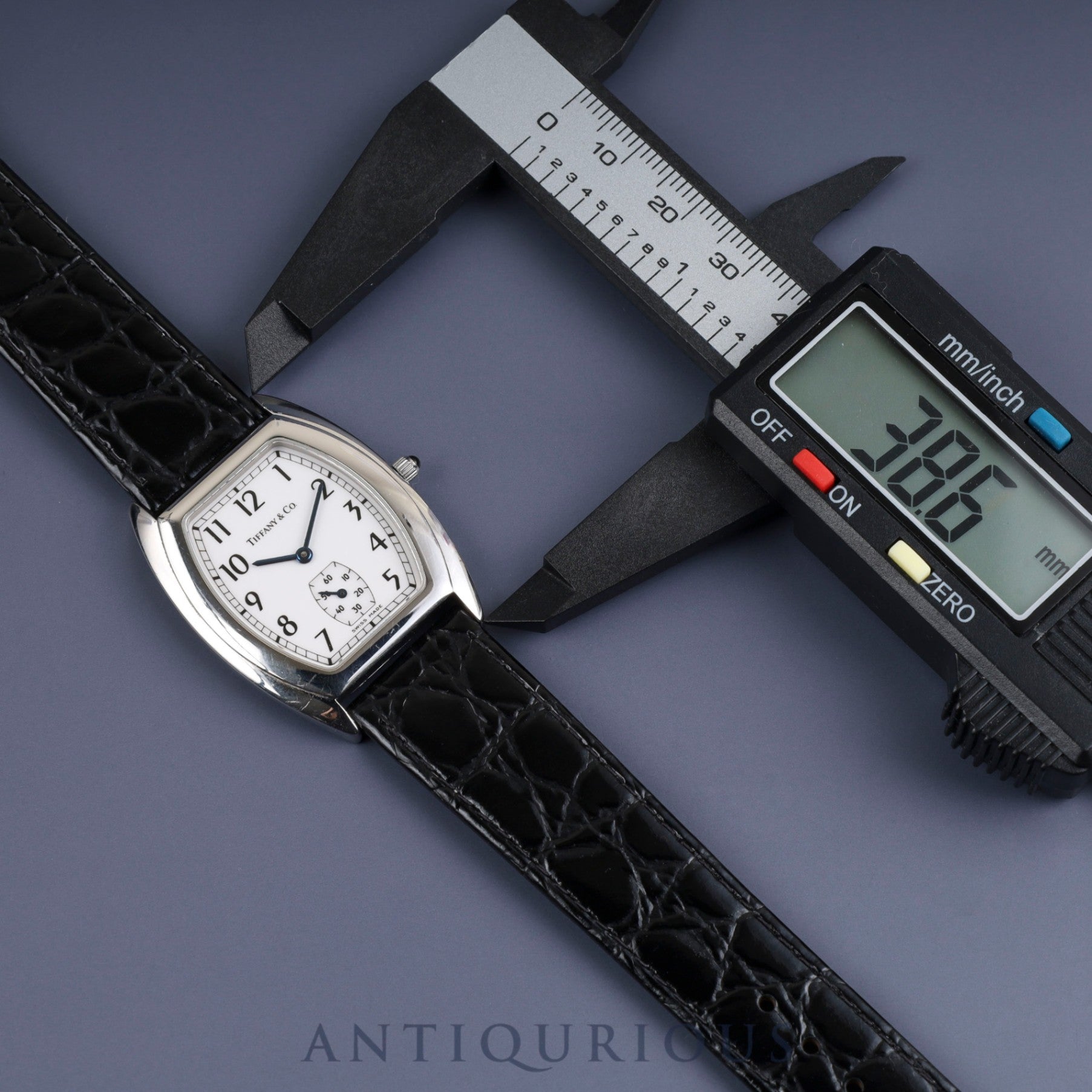 ティファニー クラシックトノー スモールセコンド 515.1018 クォーツ Cal.980.163 SS 革 純正尾錠(SS) ホワイトアラビア文字盤 オーバーホール済み