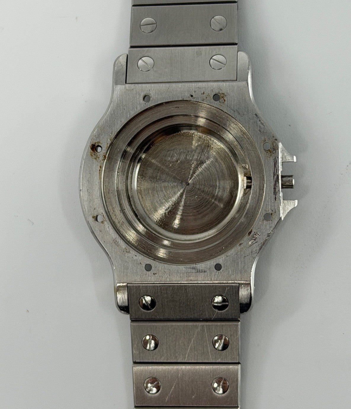 Cartier Santos Octagon LM 2965 Automatic Cal. ETA2671 SS SS White Roman Dial (SWISS marking) Overhauled