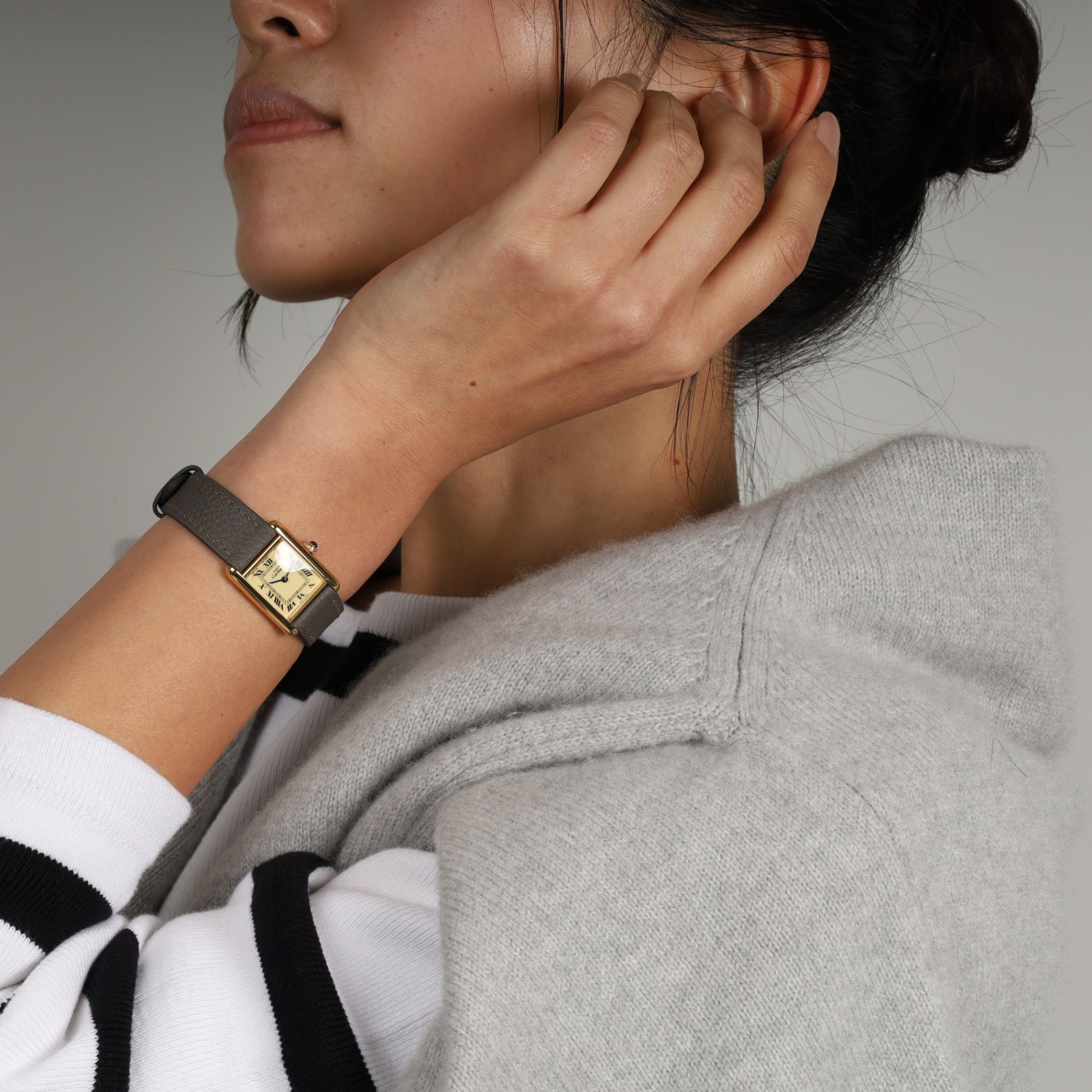 カルティエ マストタンク SM QZ アイボリーローマン文字盤 5057001 コンプリートサービス 新品仕上げ済み