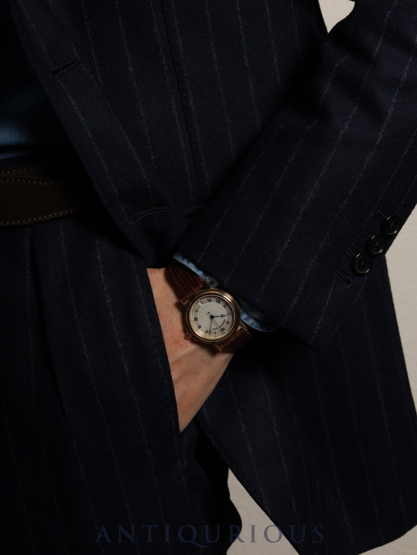 ブレゲ マリーン 4400BA / 52 /174 自動巻き Cal.889/1 750YG 革 純正バックル(750YG)マザーオブパール文字盤 箱 タグ オーバーホール済み