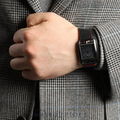 Hermes Cape Cod GM Shadow Double Tour CC3.711 Quartz SS Genuine Leather Strap Genuine Buckle (SS) Black Arabic Dial Box Booklet Adjustment Tool Overhauled