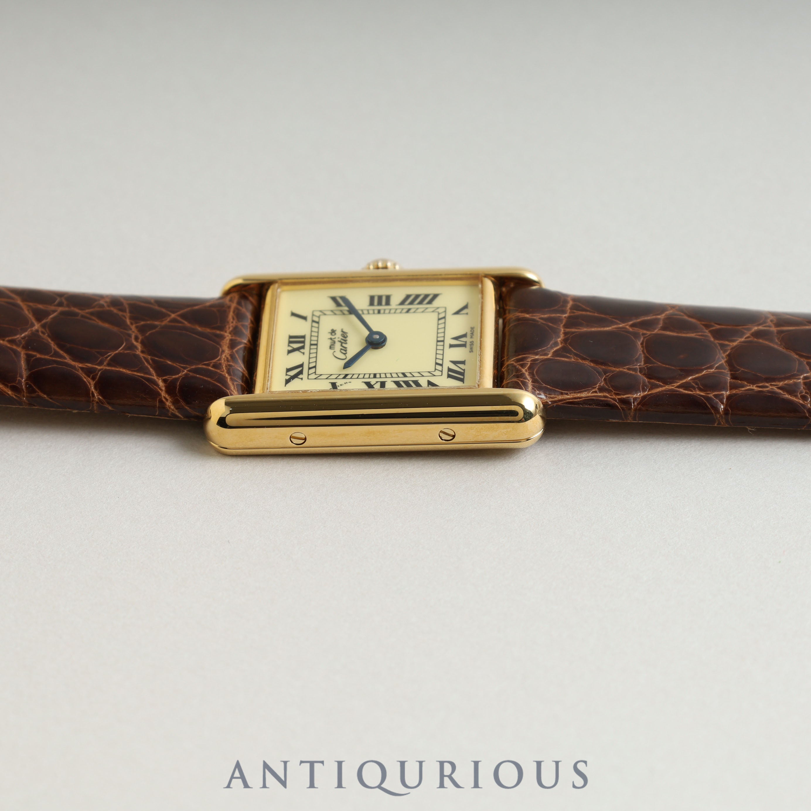 Cartier Must Tank SM QZ Ivory Dial New Finish Complete Service Completed in July 2023