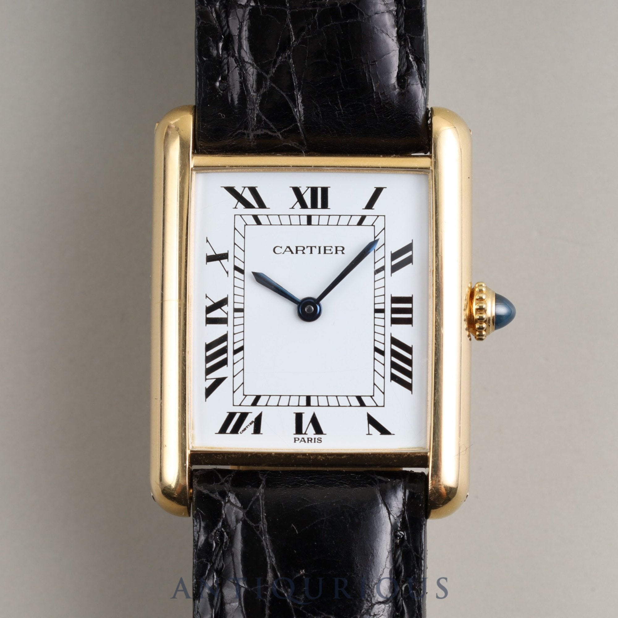 Cartier Louis Cartier LM 78086 Manual winding Cal.78-1 (ETA2512-1) 750YG Leather Genuine buckle (750) White PARIS dial Warranty card (1978) Box