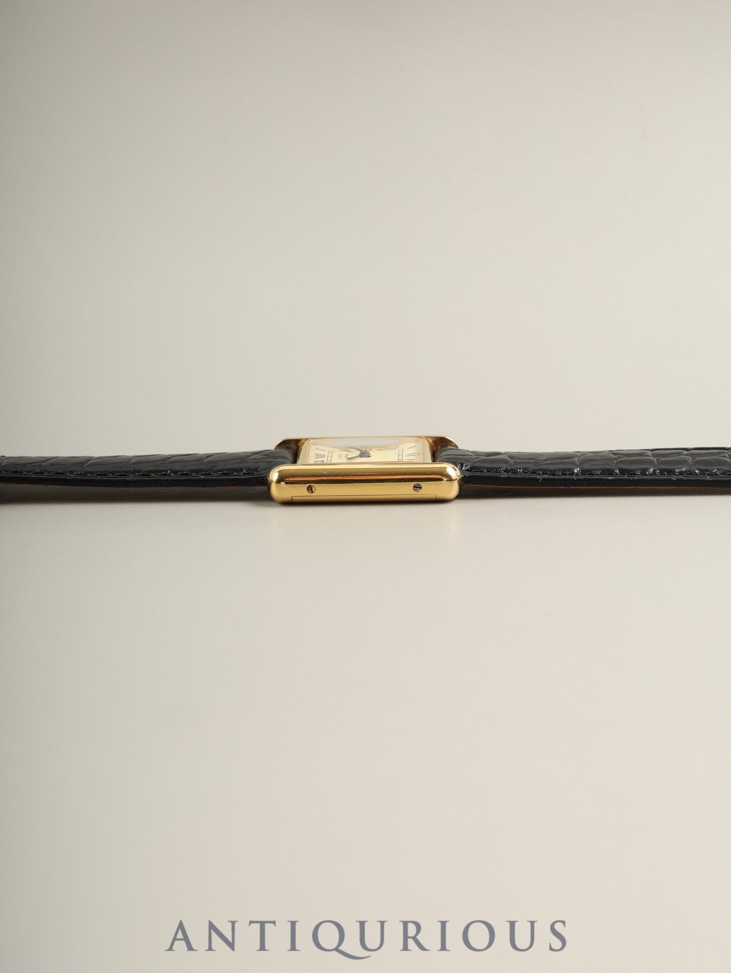 カルティエ マストタンク SM 3 手巻き Cal.78-1 SV925 革 純正ピンバックル(GP)アイボリーローマン文字盤(SWISS表記)オーバーホール済み 新品仕上げ済み