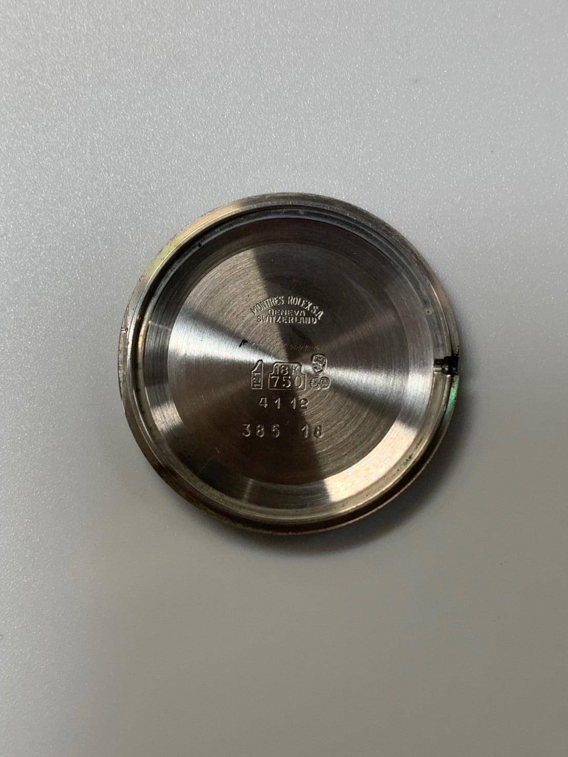 ロレックス チェリーニ 4112/9 手巻き Cal.1601 750WG 革 純正ピンバックル(750WG)シルバー文字盤 W番台(1994-1995年) 保証書(1996年)冊子 オーバーホール済み