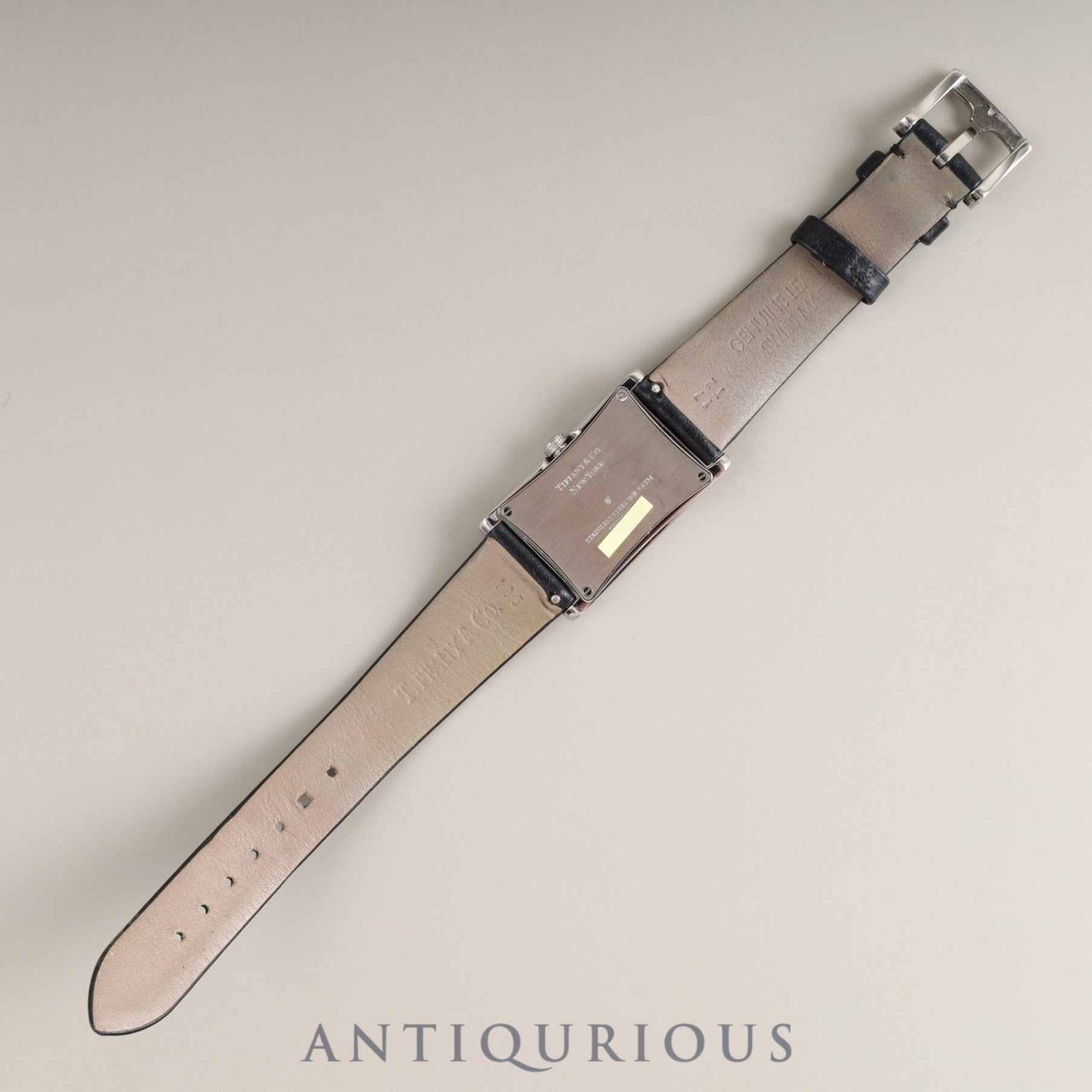 ティファニー イーストウエストミニ 36668636 クォーツ SS 純正革ベルト 純正尾錠(SS) ホワイト文字盤 箱 保証書(2016年) 純正替えベルト オーバーホール済み