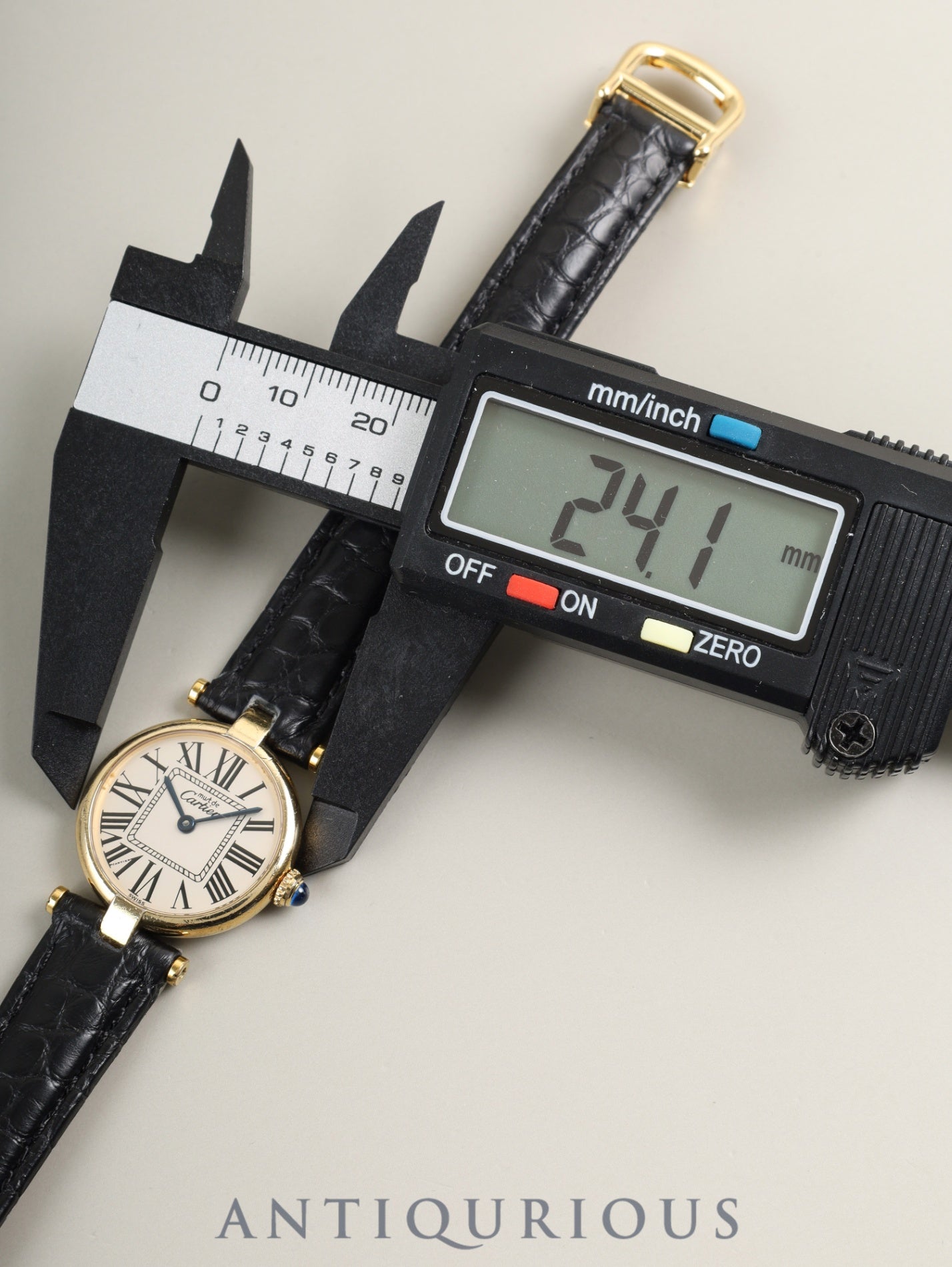 Cartier Must Vendome VLC SM W1005354 / 590004 Quartz Cal.690 SV925 Leather Genuine Deployant Buckle (GP) Opaline Dial (SWISS marking) Overhauled