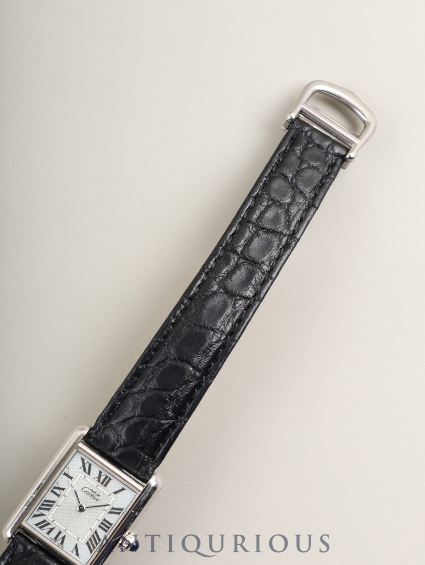 カルティエ マストタンク MM W1016530 / 2416 クォーツ Cal.057 SV925 純正革ベルト 純正Dバックル(SS) シルバーローマン文字盤(SWISS MADE表記 /クリスマス限定) 2000年頃 冊子 保証書 オーバーホール済み