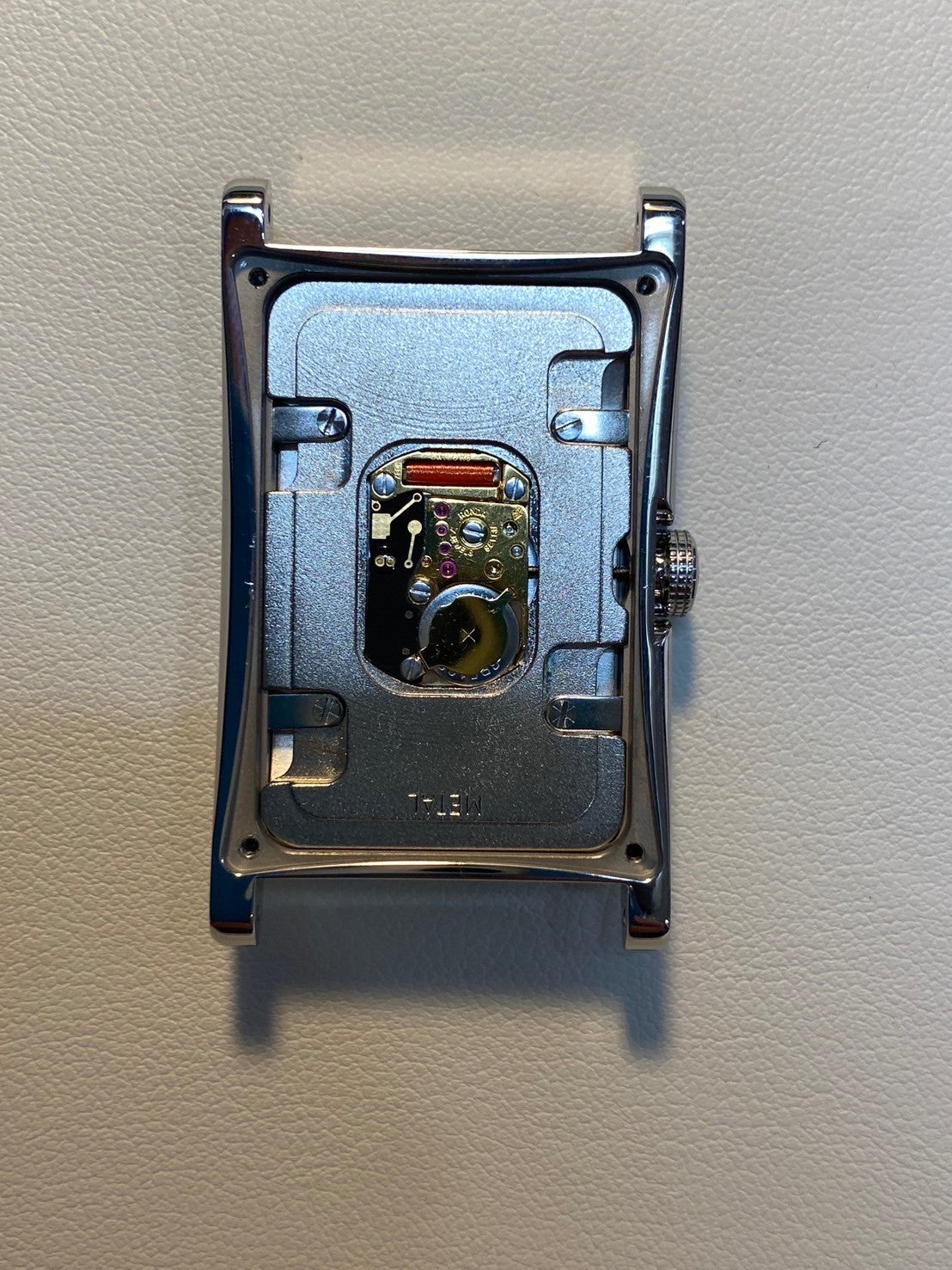 ティファニー イーストウエスト 37447102 クォーツ SS 純正革ベルト 純正バックル(SS)シルバー文字盤 サービスケース オーバーホール済み