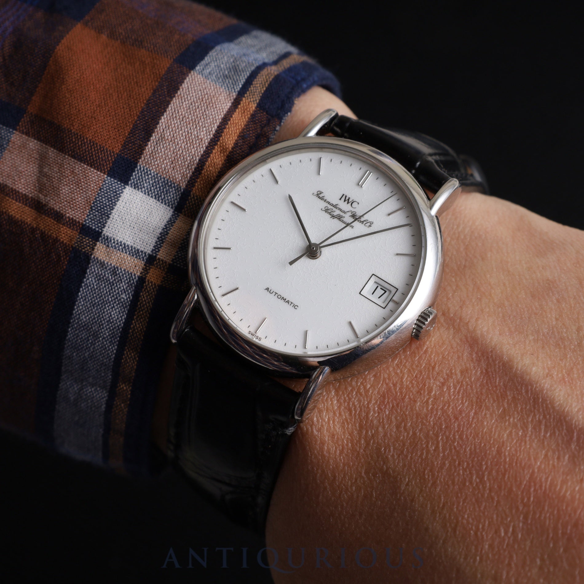 IWC Portofino IW351318 Automatic Cal.37521 SS Leather Genuine Buckle (SS) White Dial Overhauled